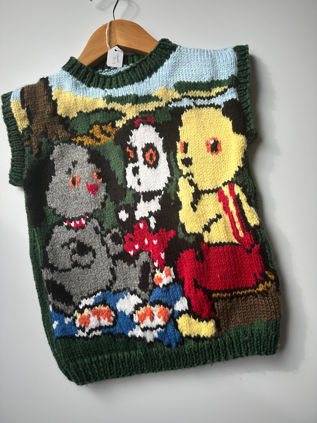 Hand-Knitted Sooty and Sweep Vest 2-4 Years