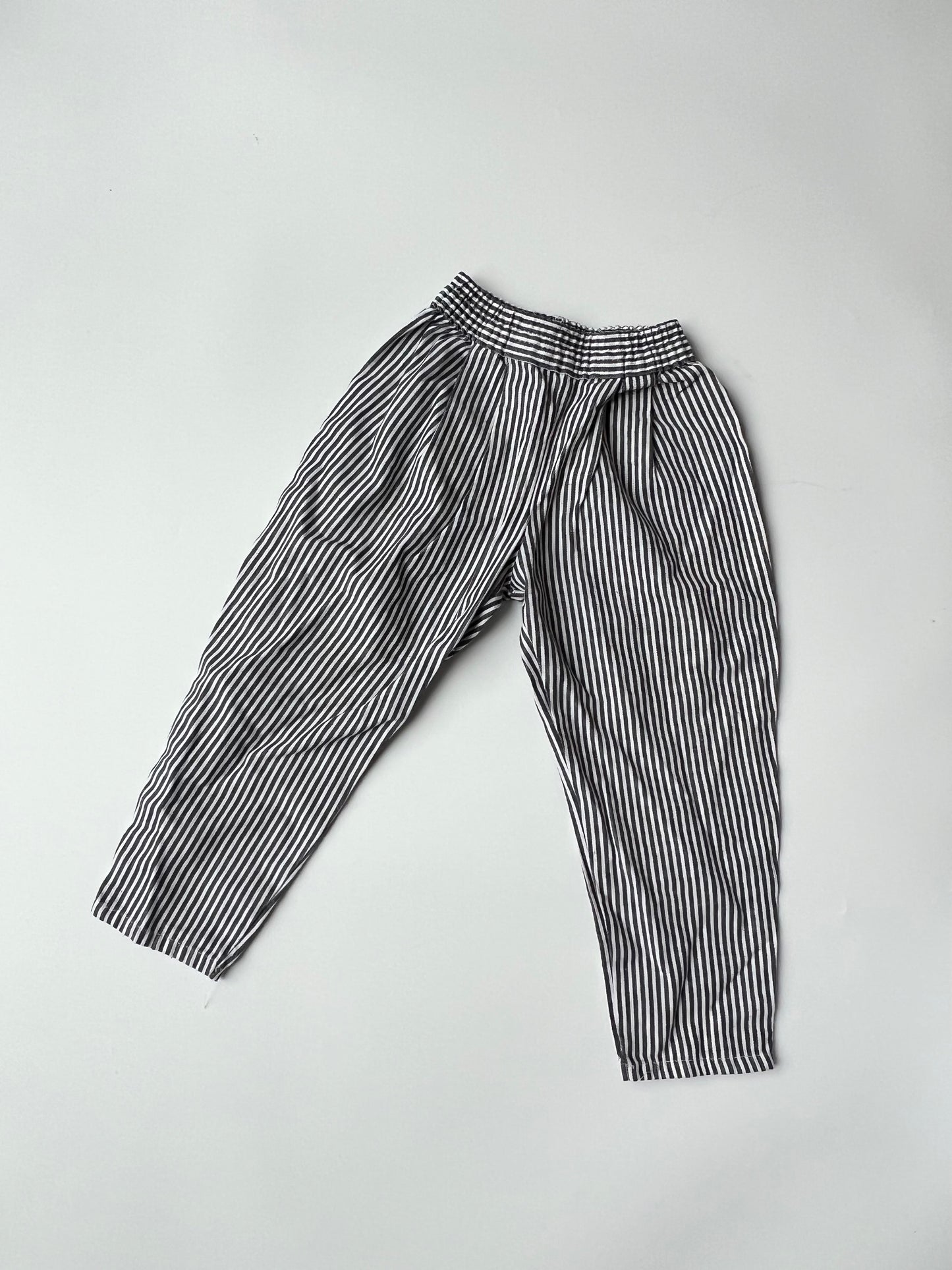 Vintage Kids Black and White Striped Trousers 2-3 years