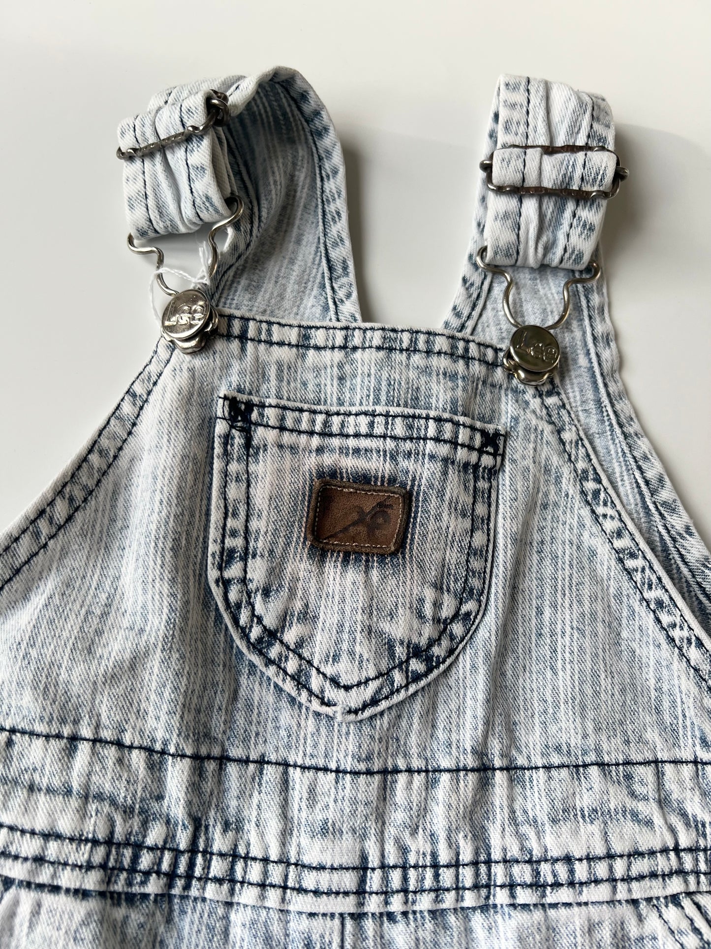 Vintage Lee Acid Wash Dungarees  18-24 months