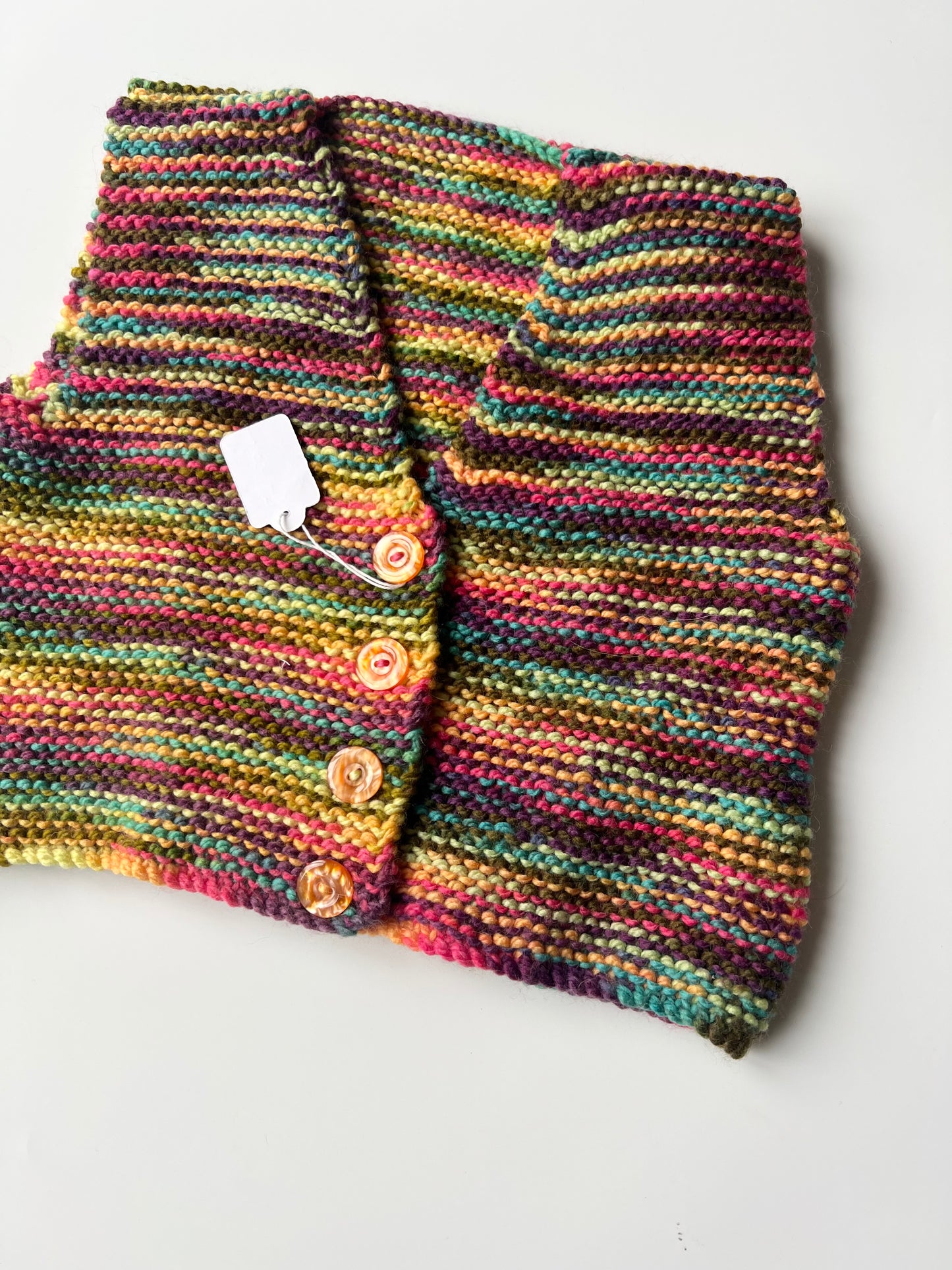 Hand Knitted Rainbow Vest 5 years