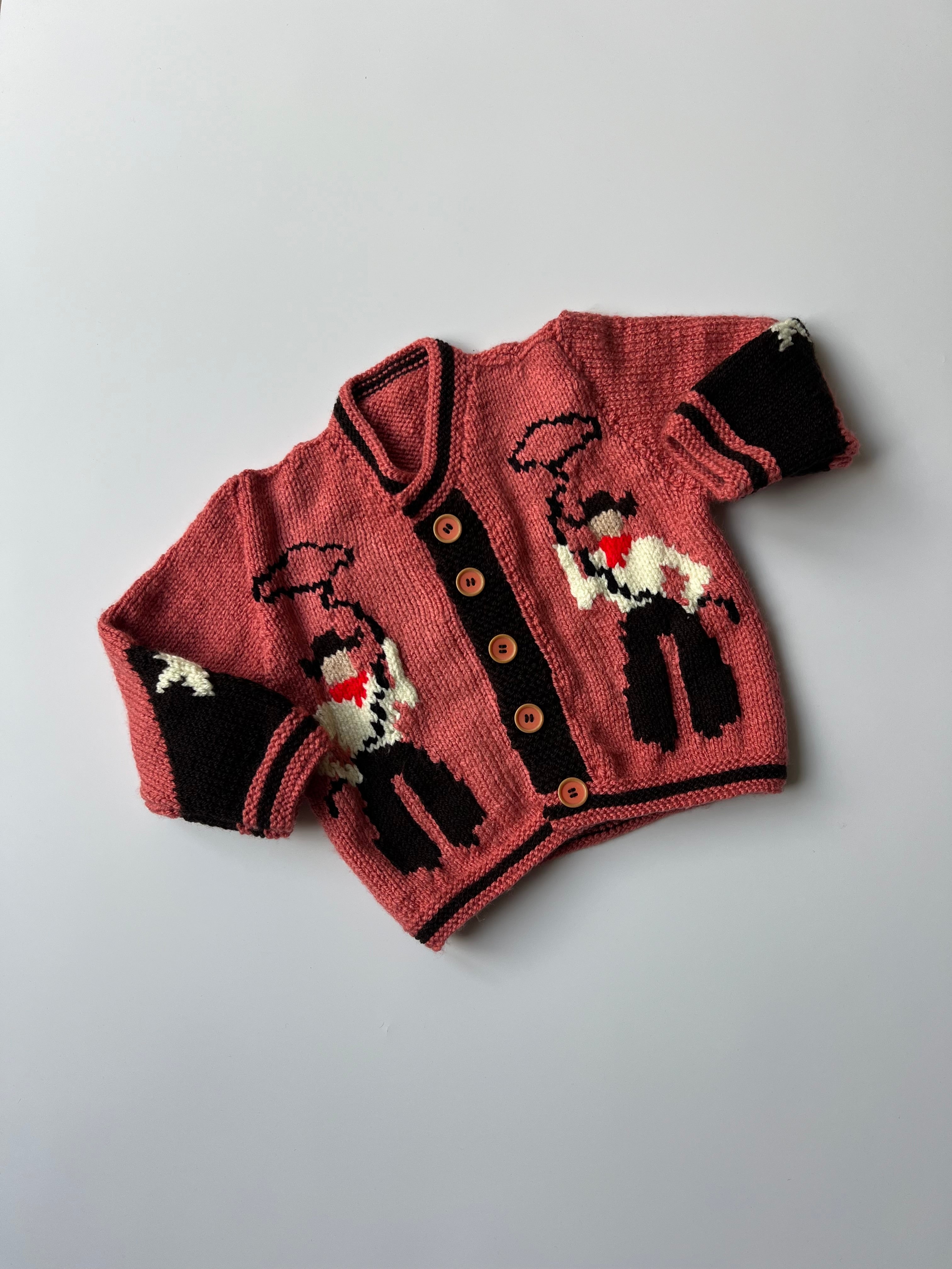 Hand-Knitted Cowboy Cardigan 3-5 Years