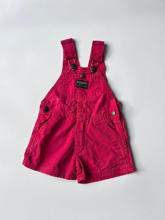 Vintage Red OshKosh Kids Shorteralls 1-2 years