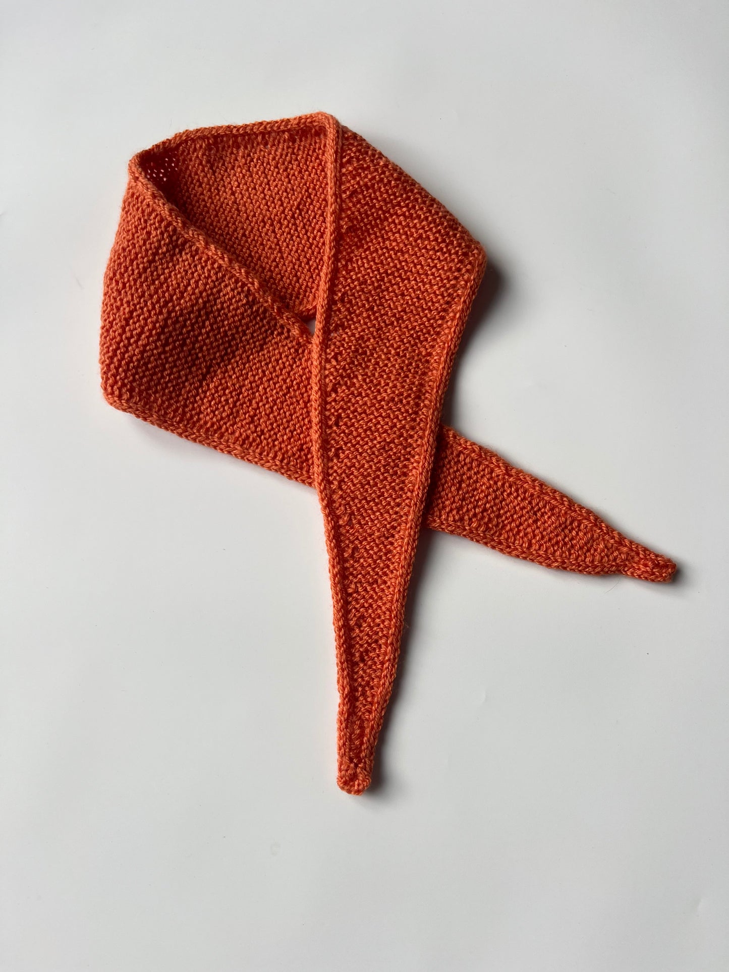 Hand Knitted Sophie Scarf Orange - Fit Adult or Child