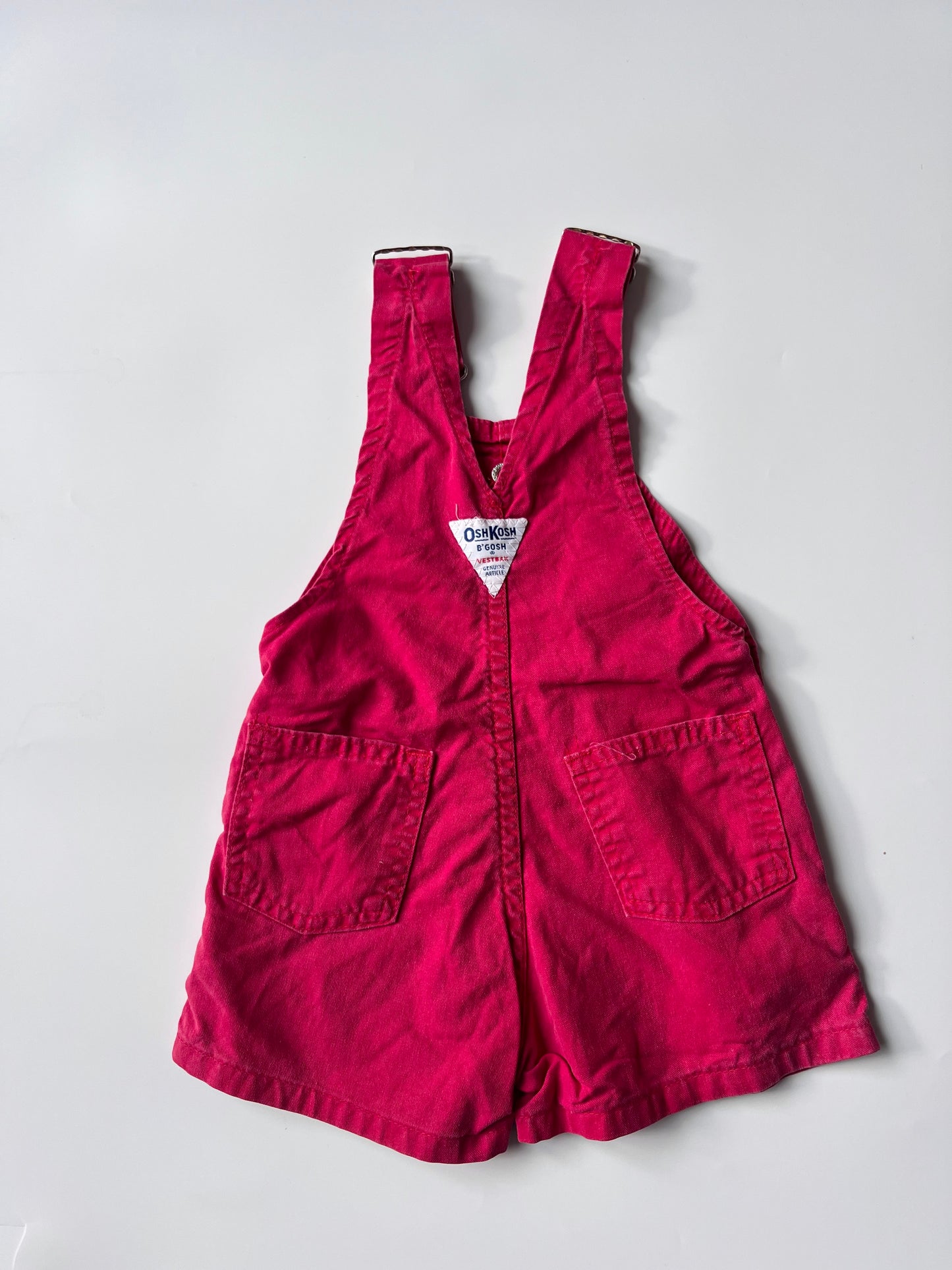 Vintage Red OshKosh Kids Shorteralls 1-2 years