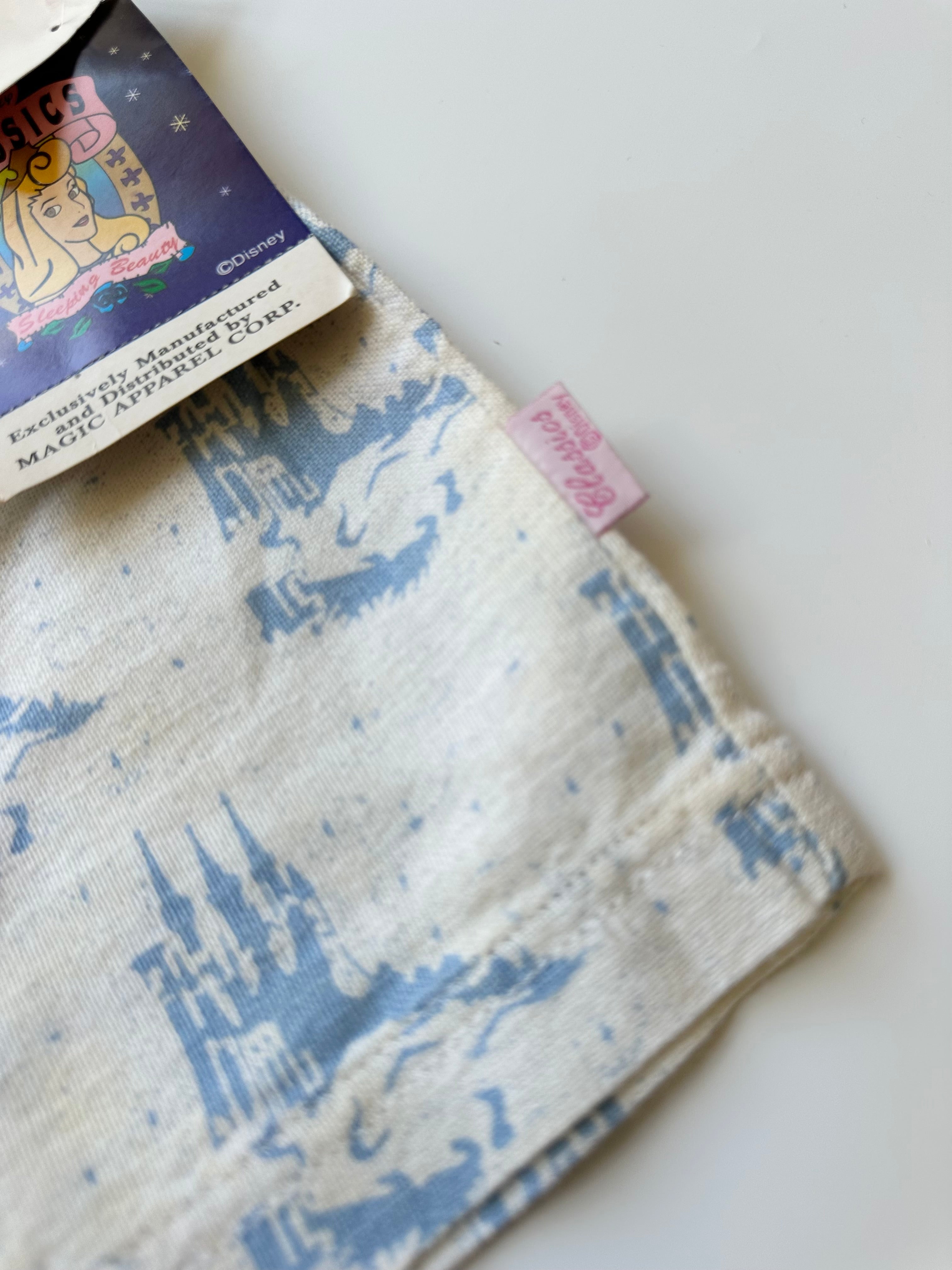 Vintage Disney Merch ❤️ Sleeping Beauty Shorts with Magic Castle Print 6 Years