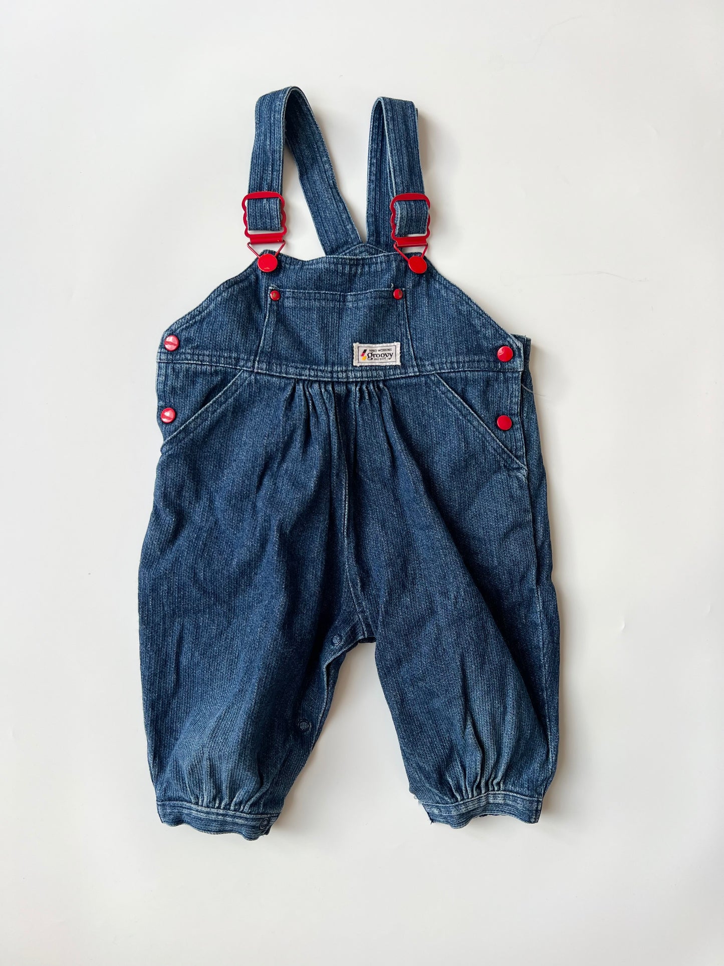 Vintage Denim Kids Dungarees 1-2 years