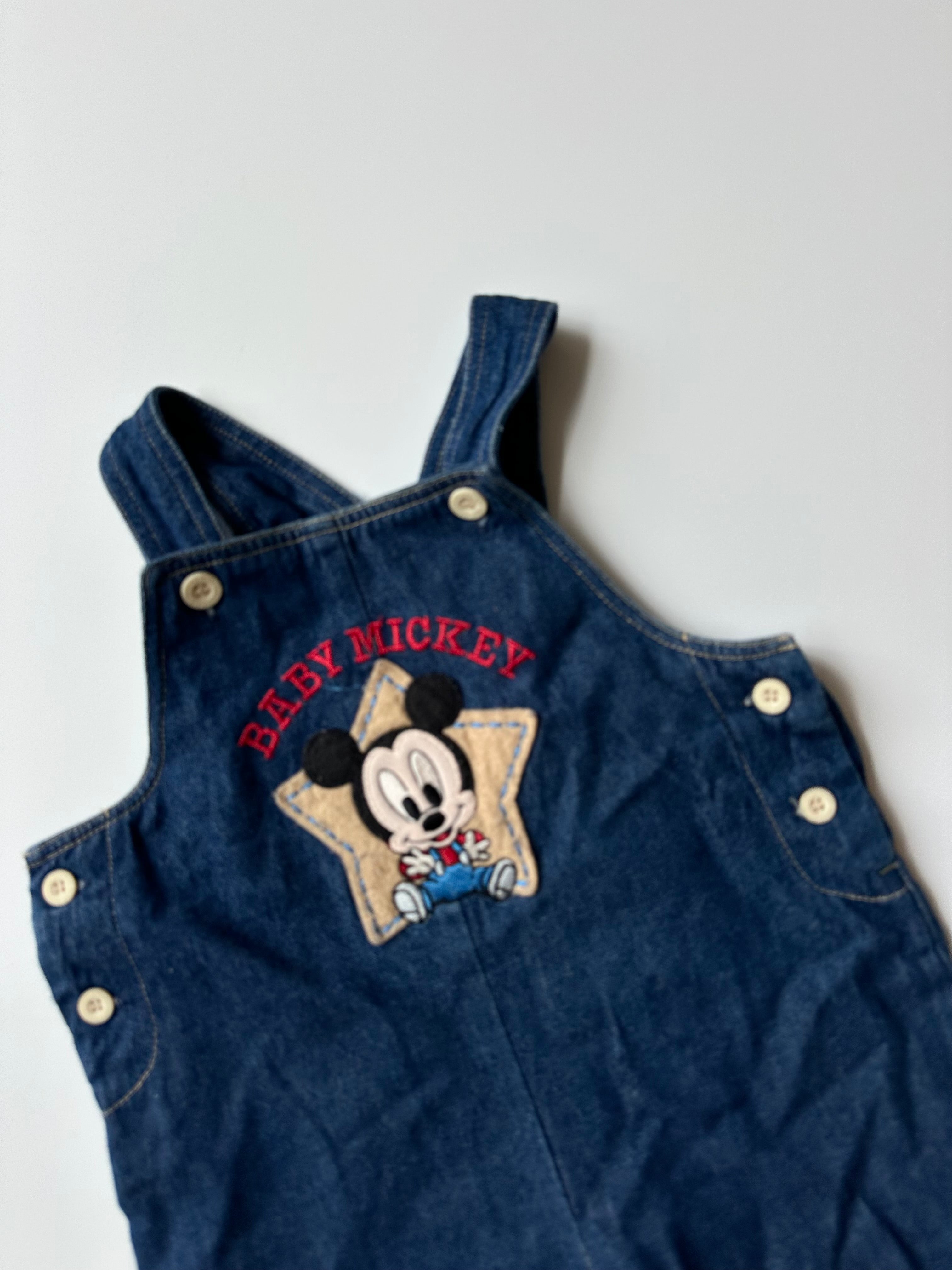 Vintage Disney Children's Mickey Mouse Dungarees 18-24 Months
