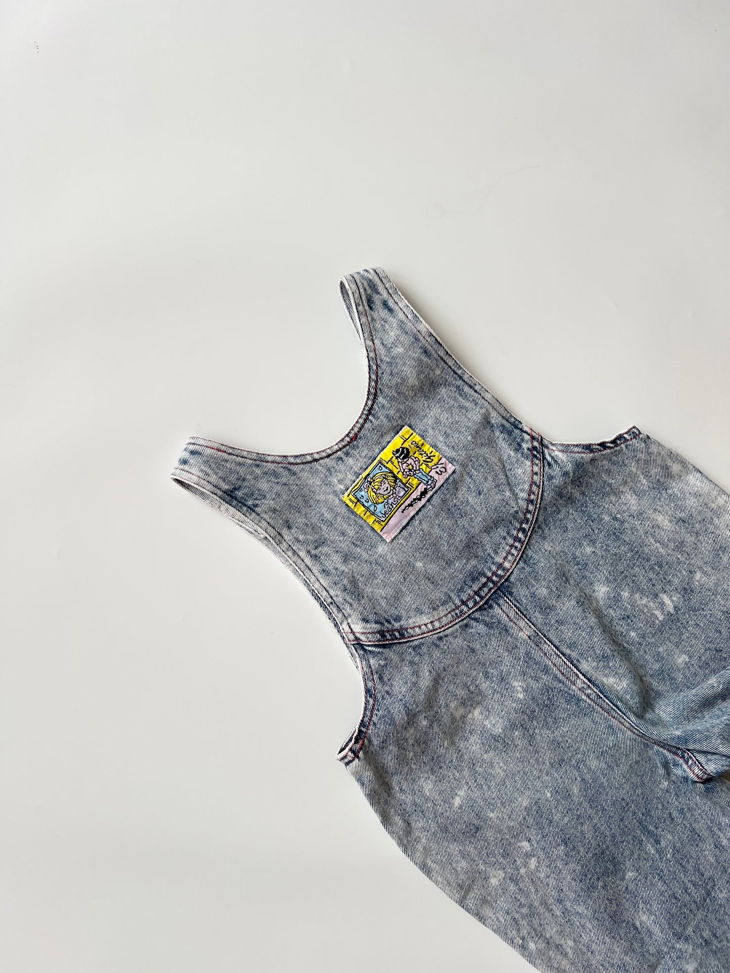 Vintage Kids Acid Wash Dungarees 3 years