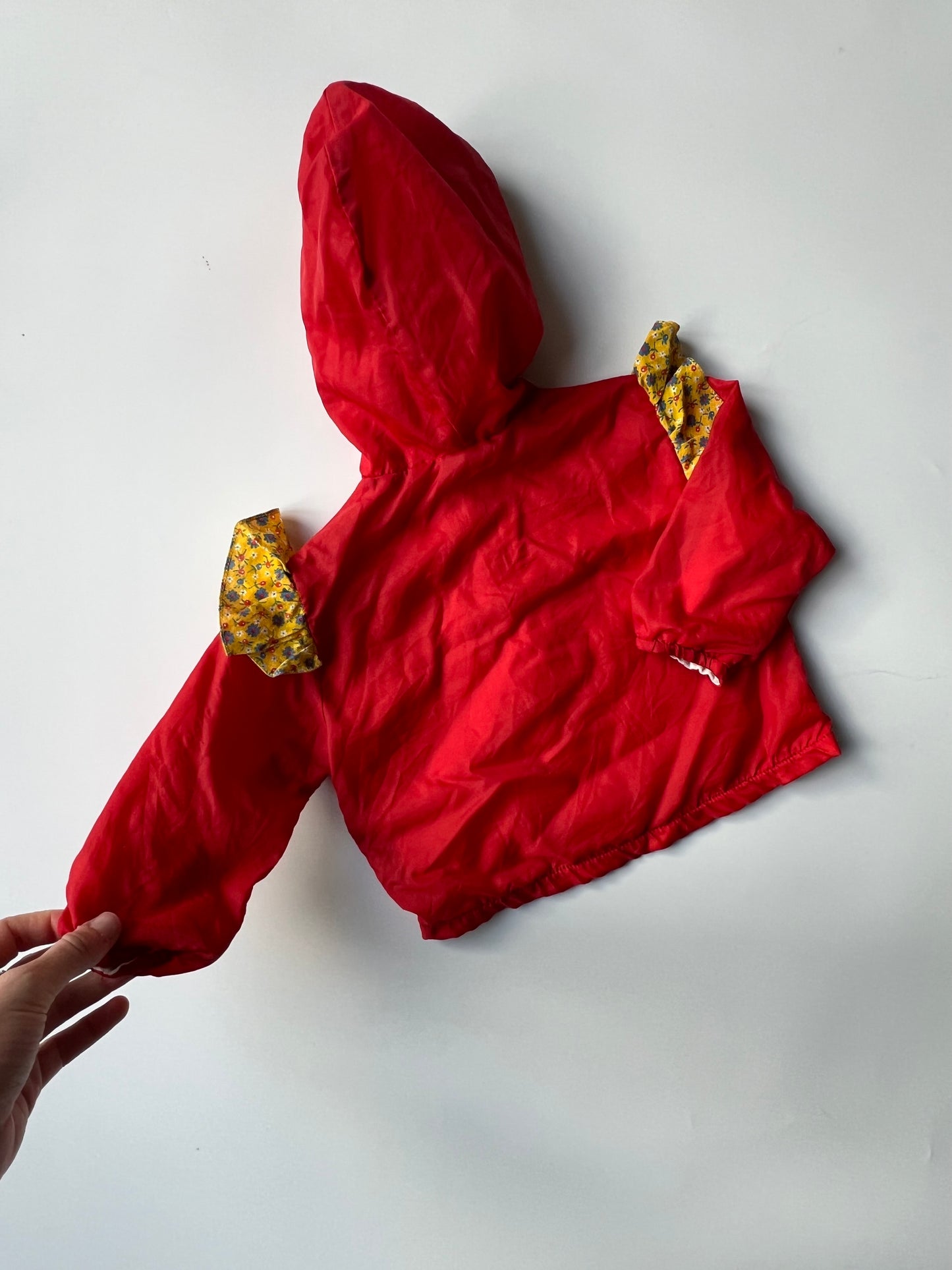 Vintage Kids Windbreaker Jacket with Cat Detail 9-12 Months