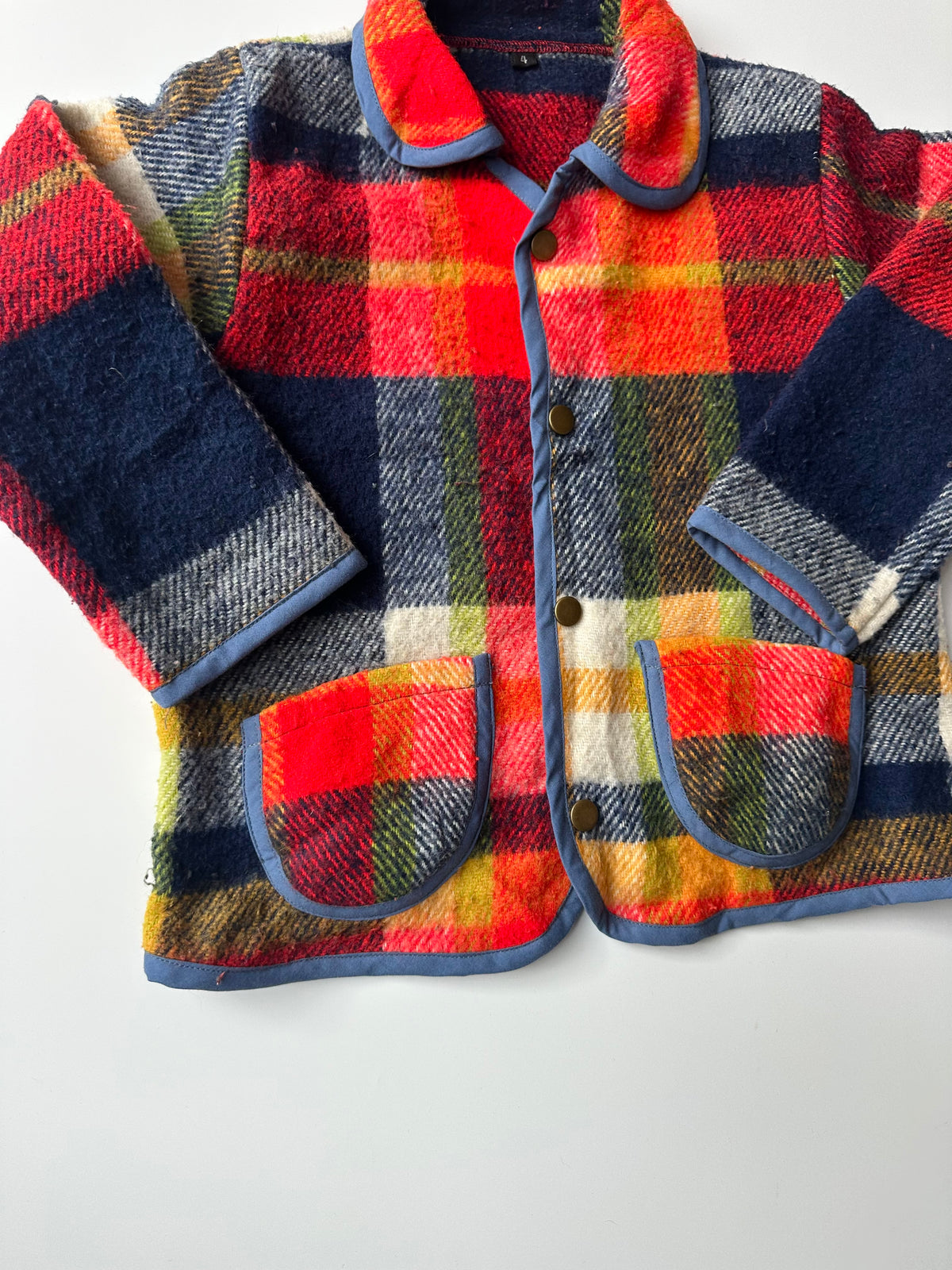 Upcycled Blanket Jacket 4-5 Years