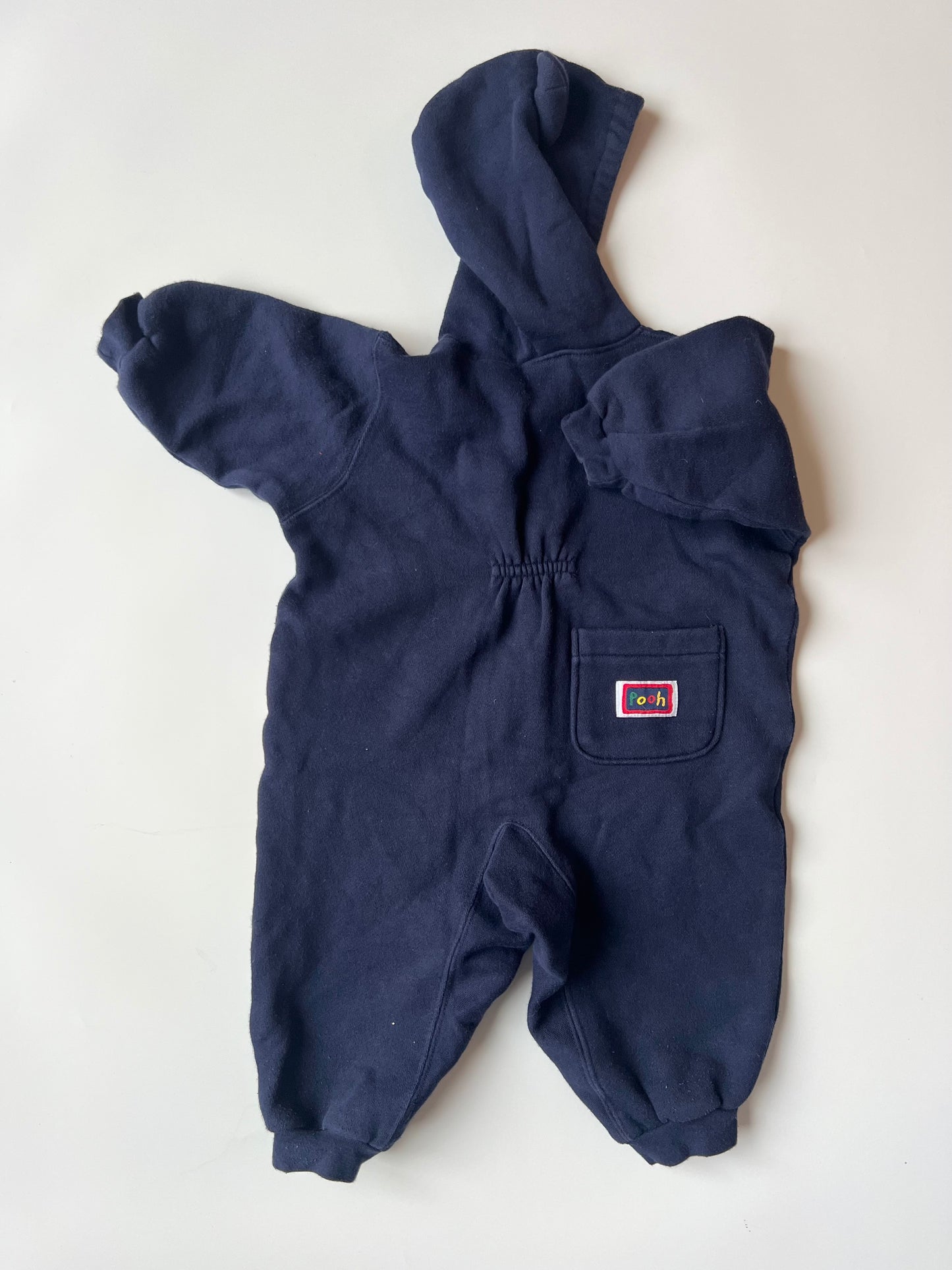 Vintage Winnie the Pooh Romper with Hood 6-12 Months