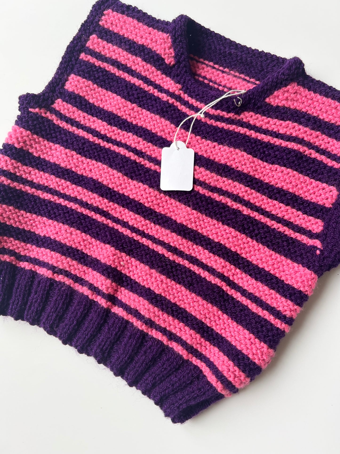 Hand Knitted Kids Striped Vest 2-3 years