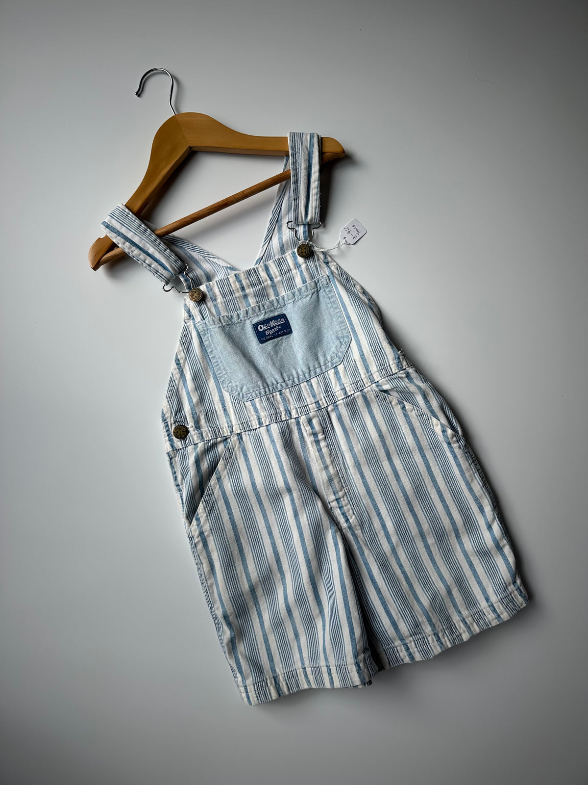 Vintage Blue and White Striped OshKosh Shorteralls 4-5 Years