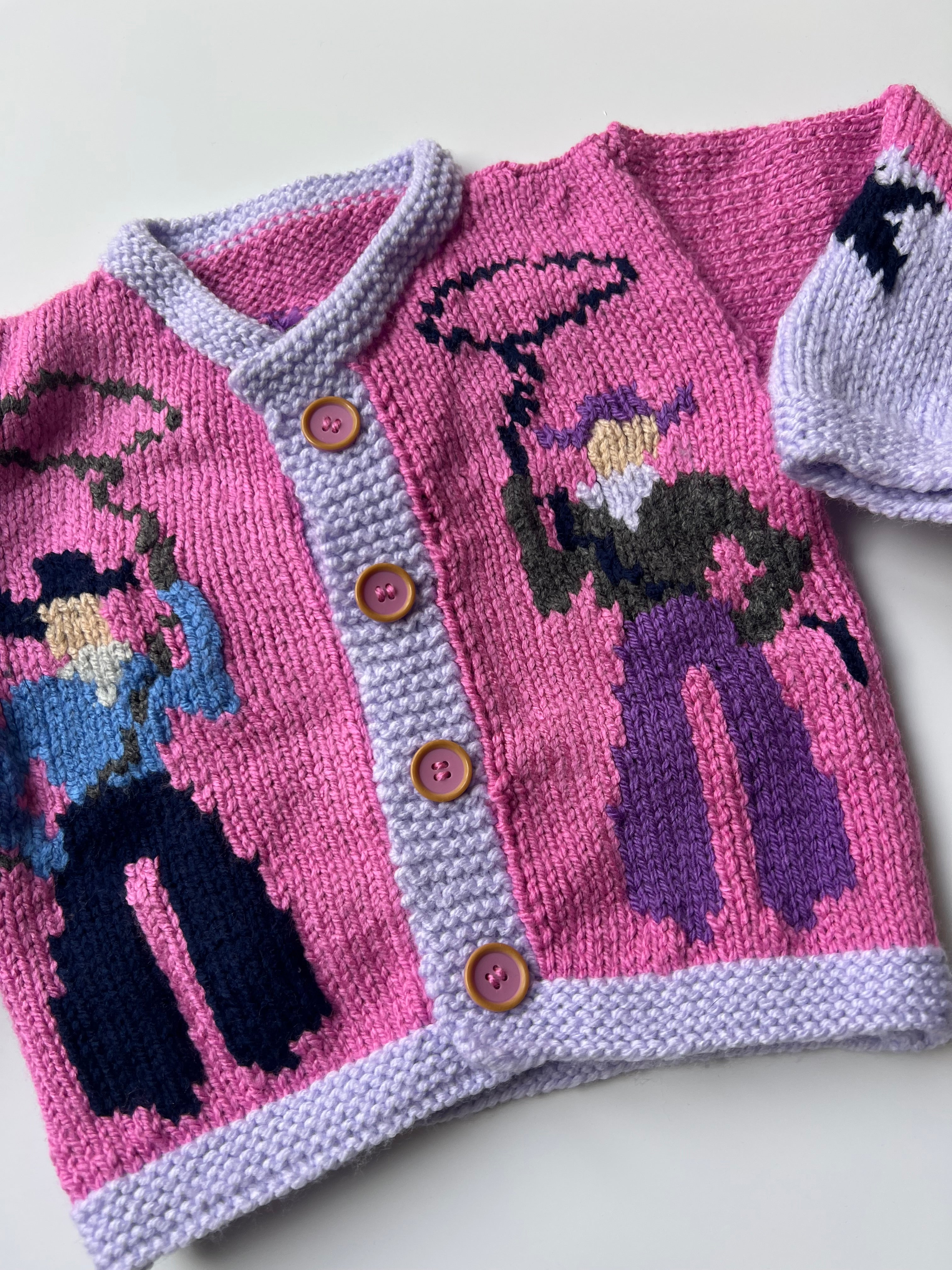 Hand-Knitted Cowboy Cardigan 2-4 Years