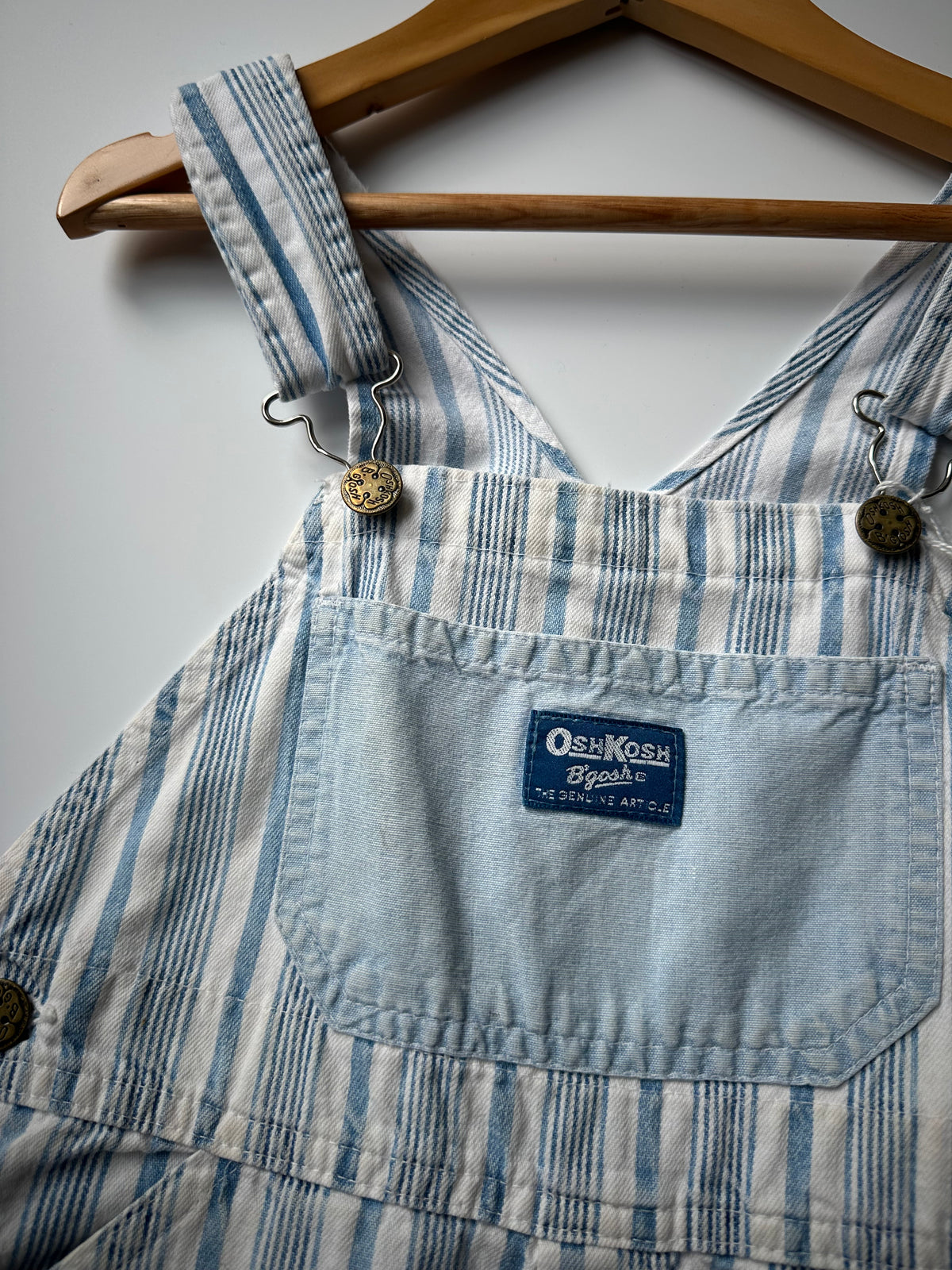 Vintage Blue and White Striped OshKosh Shorteralls 4-5 Years