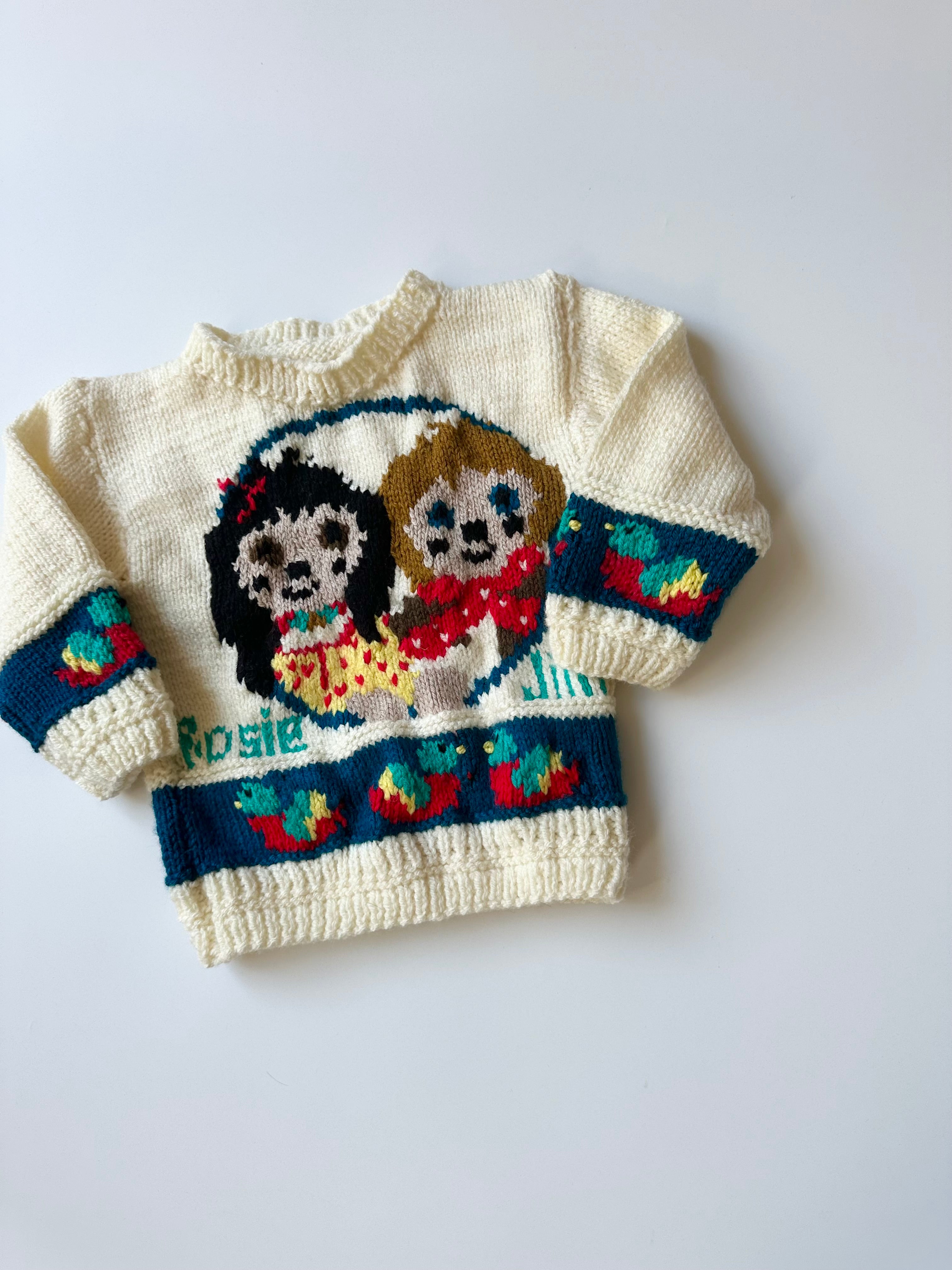 Hand Knitted Rosie & Jim Jumper 2-3 Years
