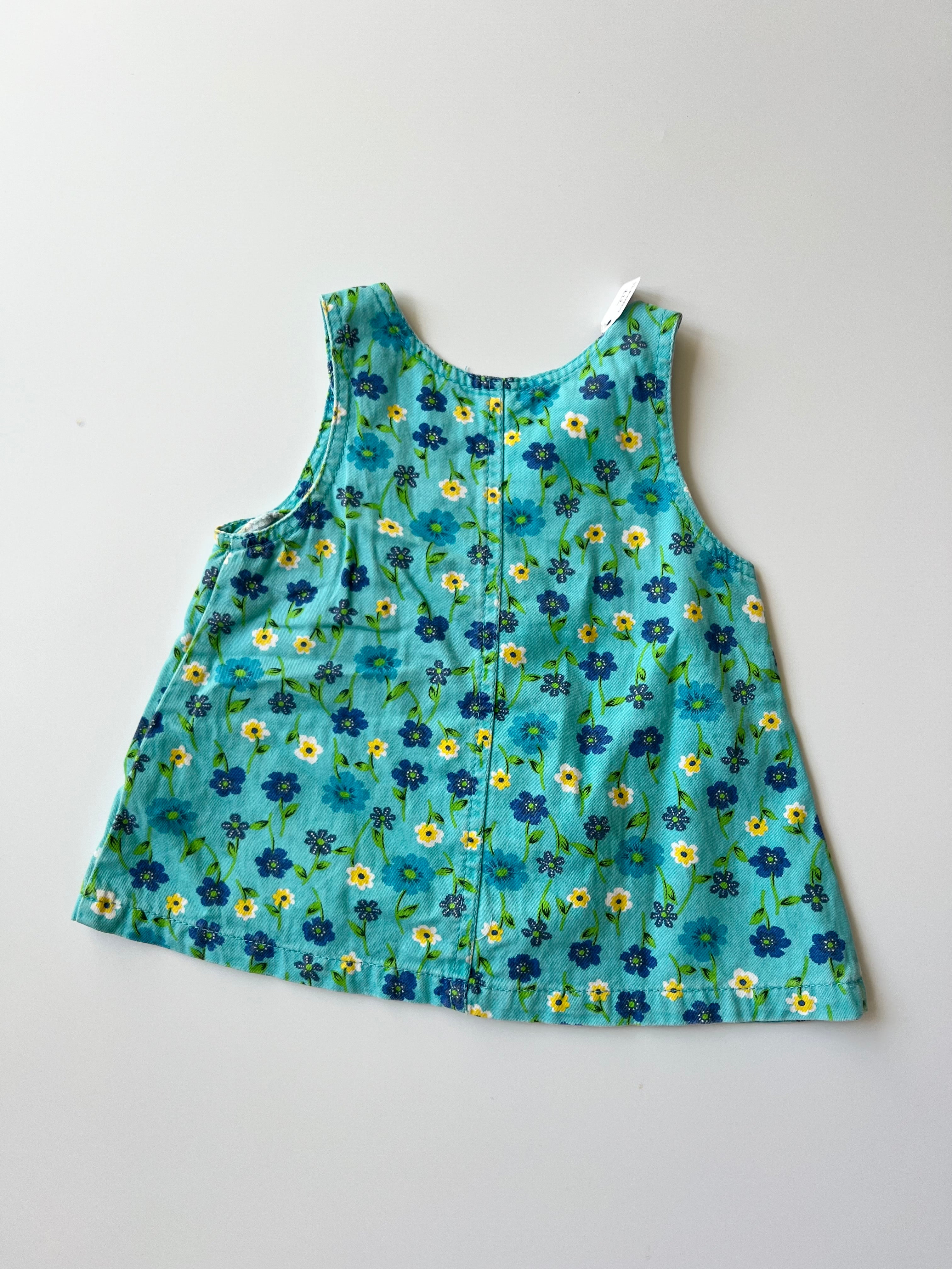 Vintage Blue Floral Dress 12 Months