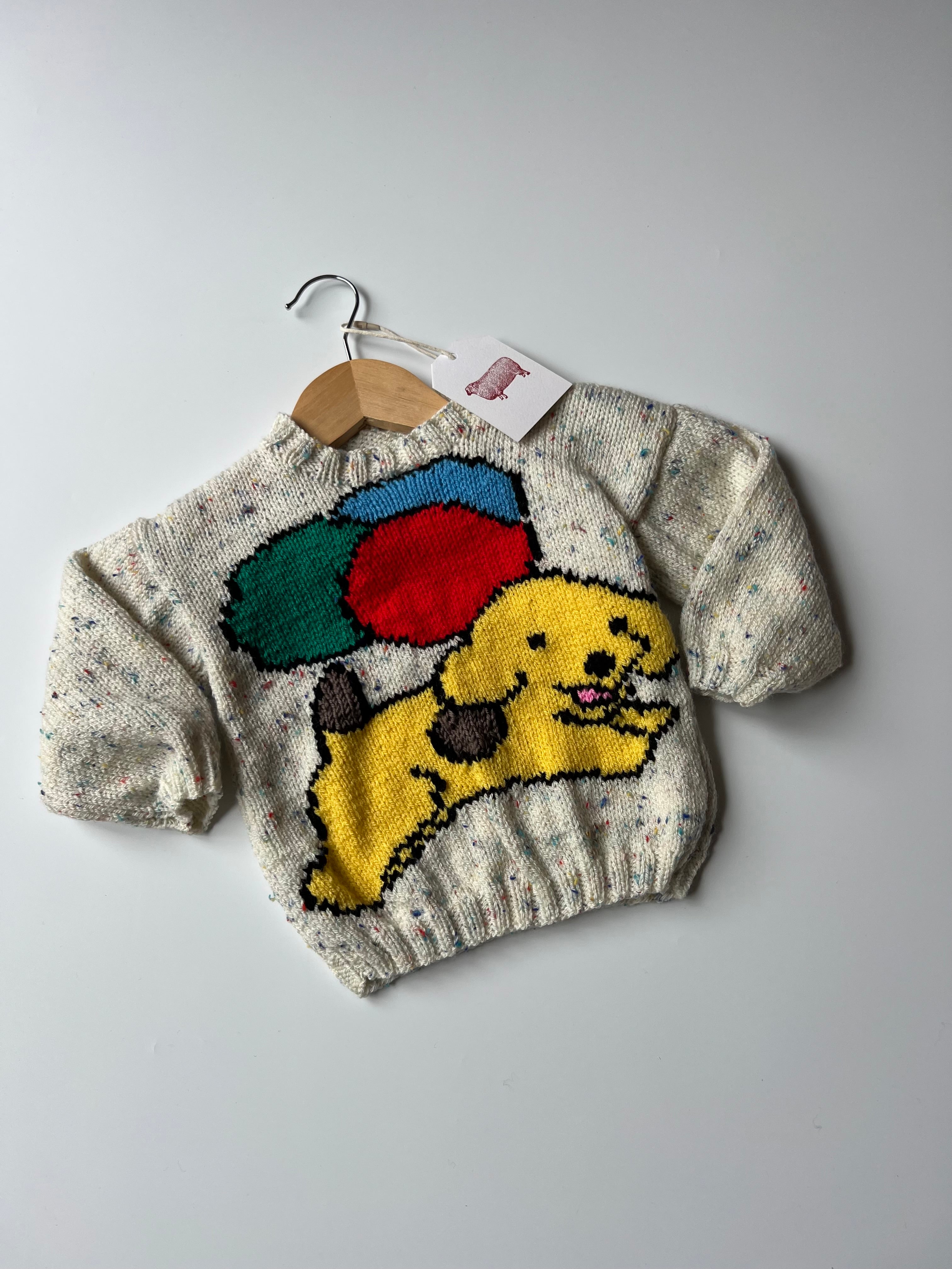 Hand Knitted Spot The Dog Jumper 1-2 Years