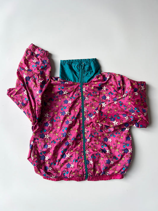 Vintage Childrenās Floral Windbreaker Jacket 6-7 years