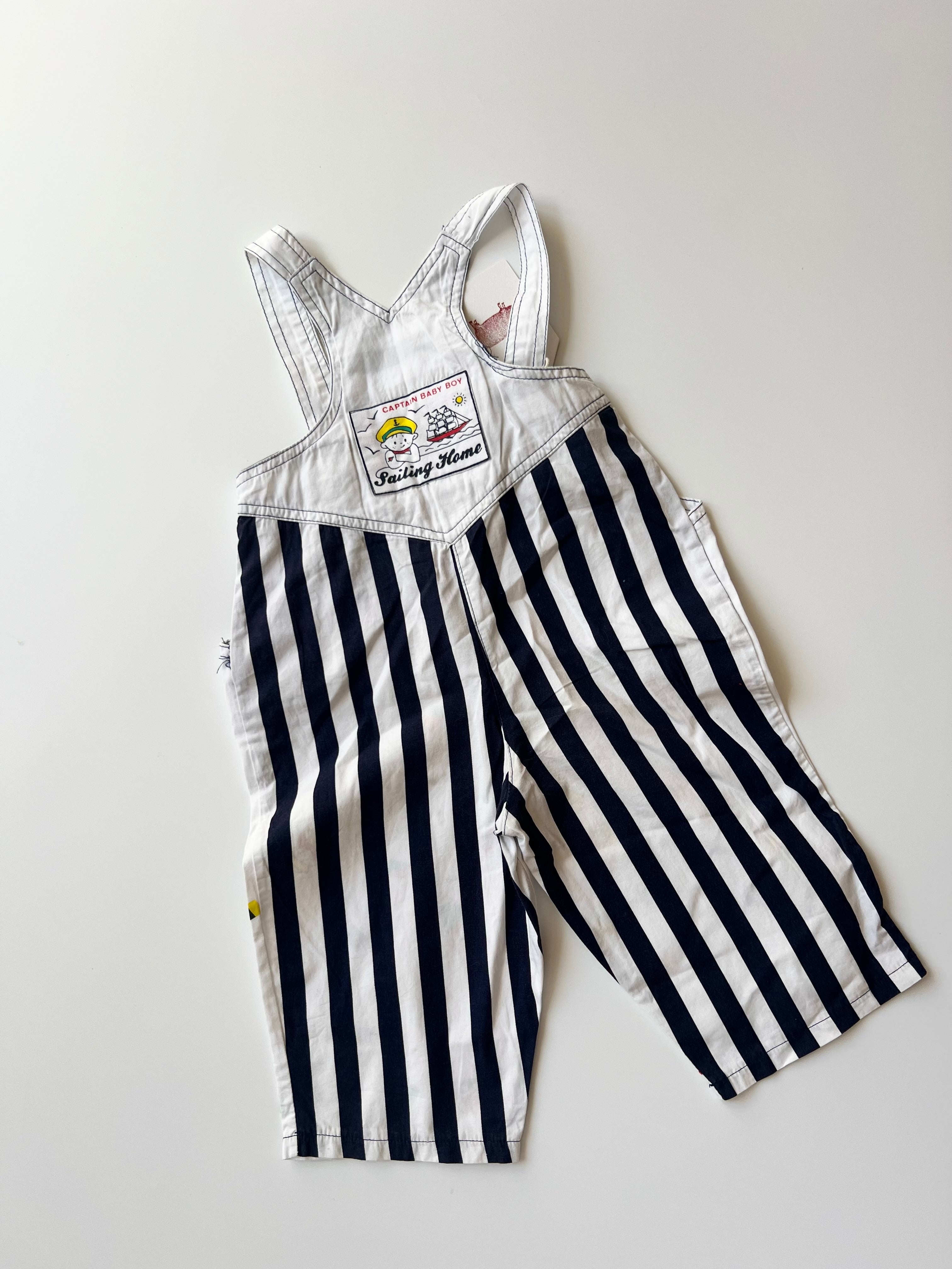 Vintage Sailor Dungarees 18-24 Months