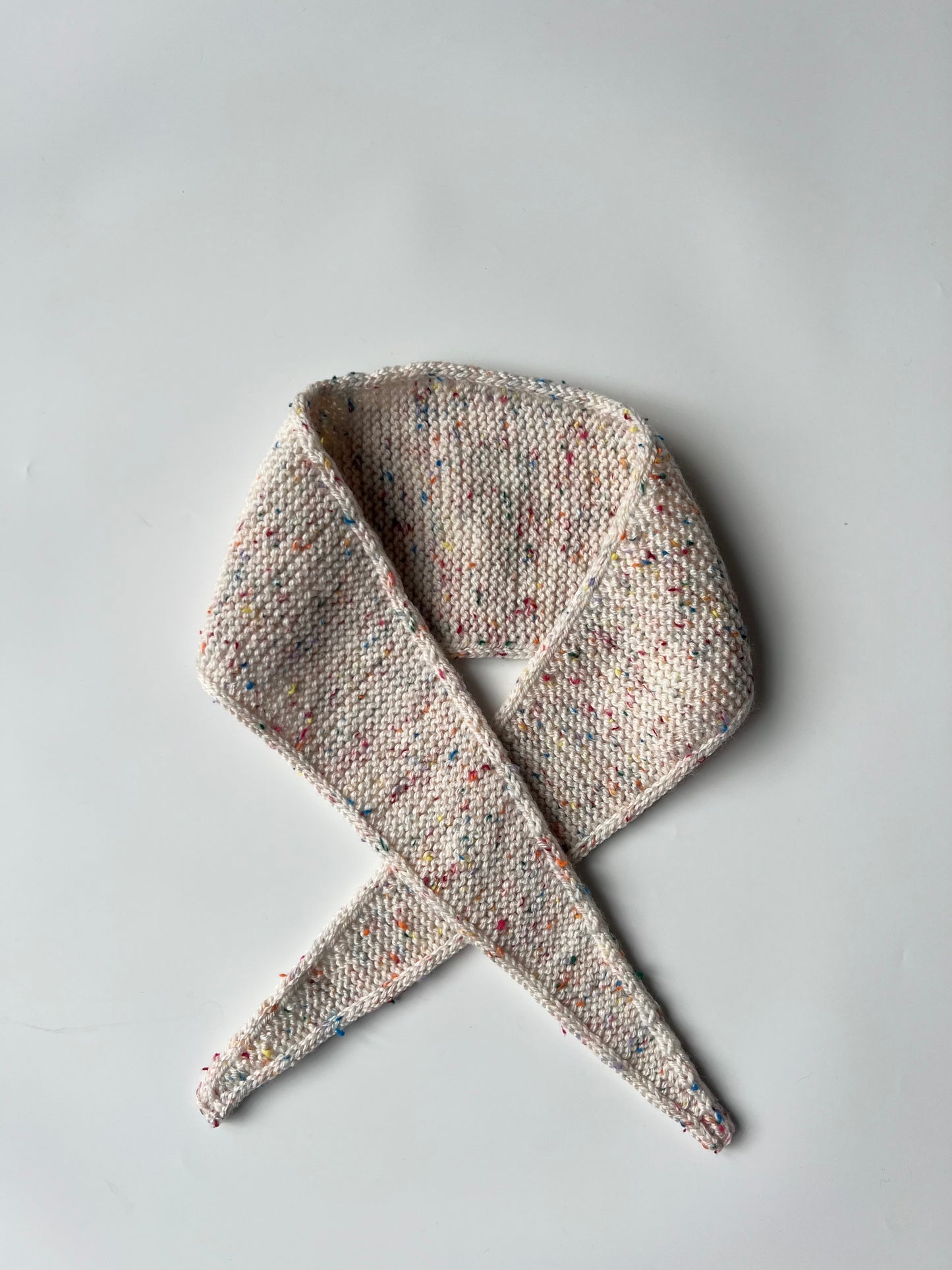 Hand Knitted Cream Confetti Fleck Sophie Scarf - Adult or Child