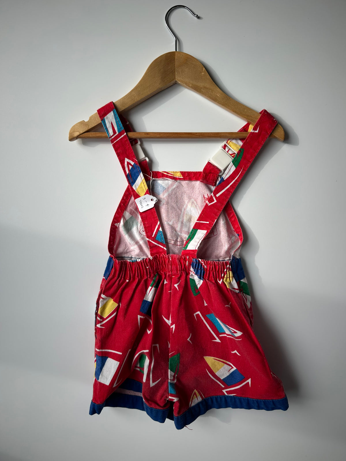Vintage OshKosh Red Shorterall Dungarees 3-4 Years