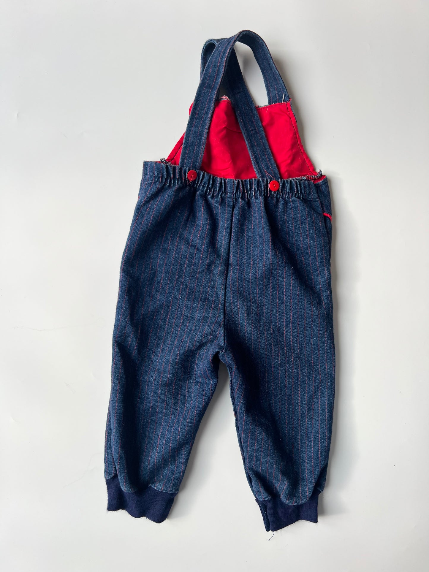 Vintage School House Striped Dungarees 18-24 months