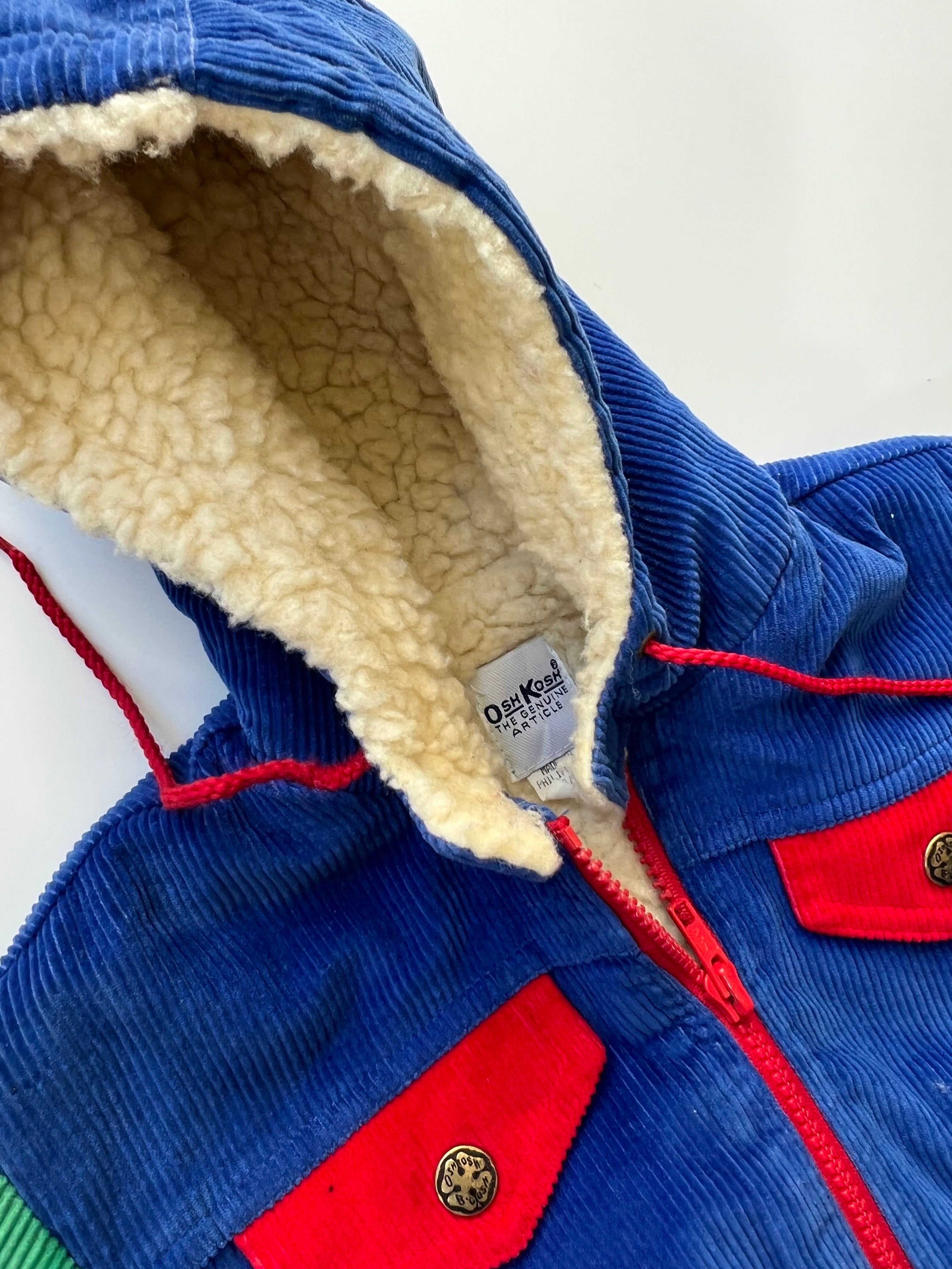Vintage OshKosh Children’s Colourblock Cord Jacket 18 Months