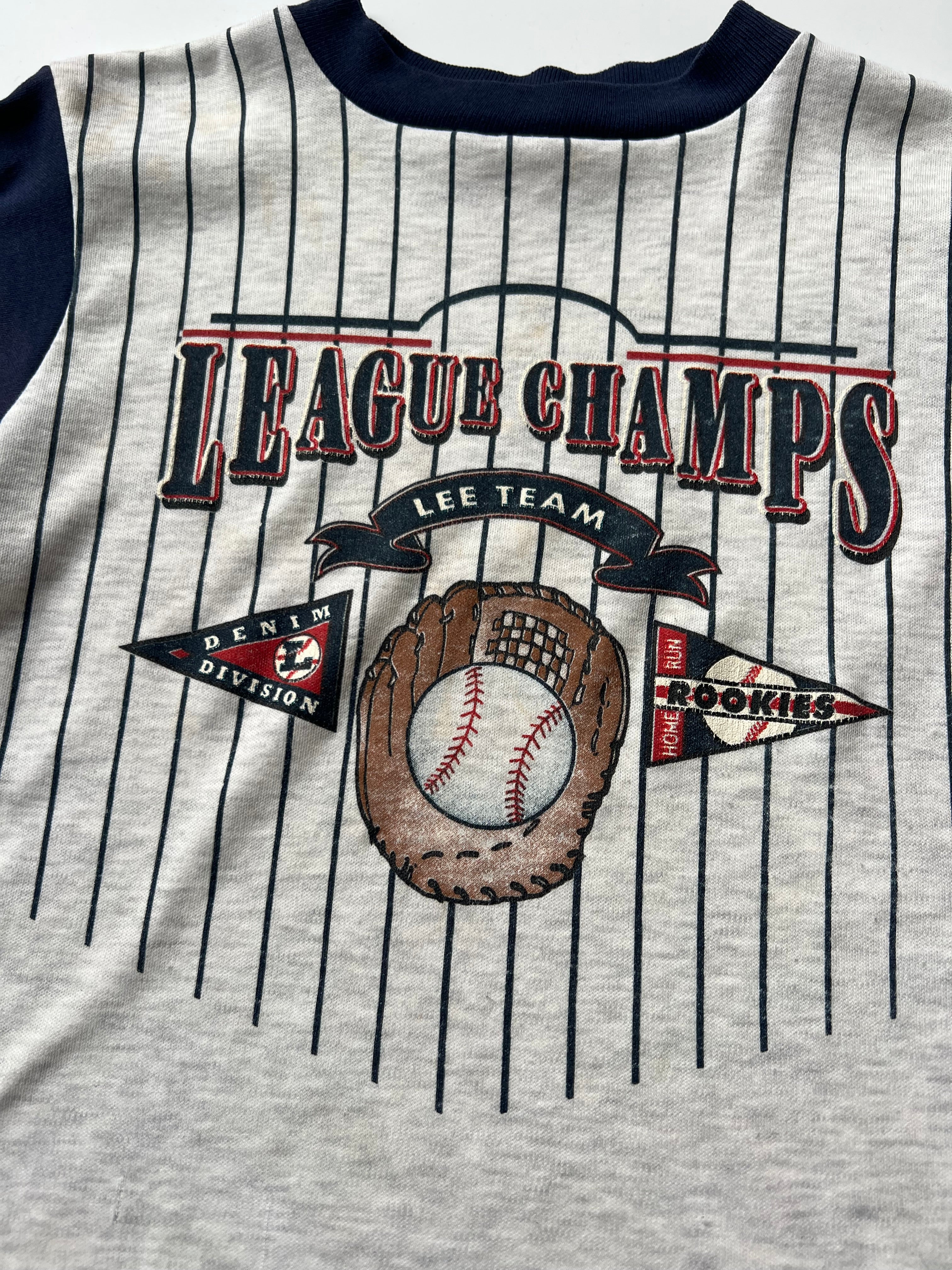 Vintage League Champs Baseball Tshirt 4 years