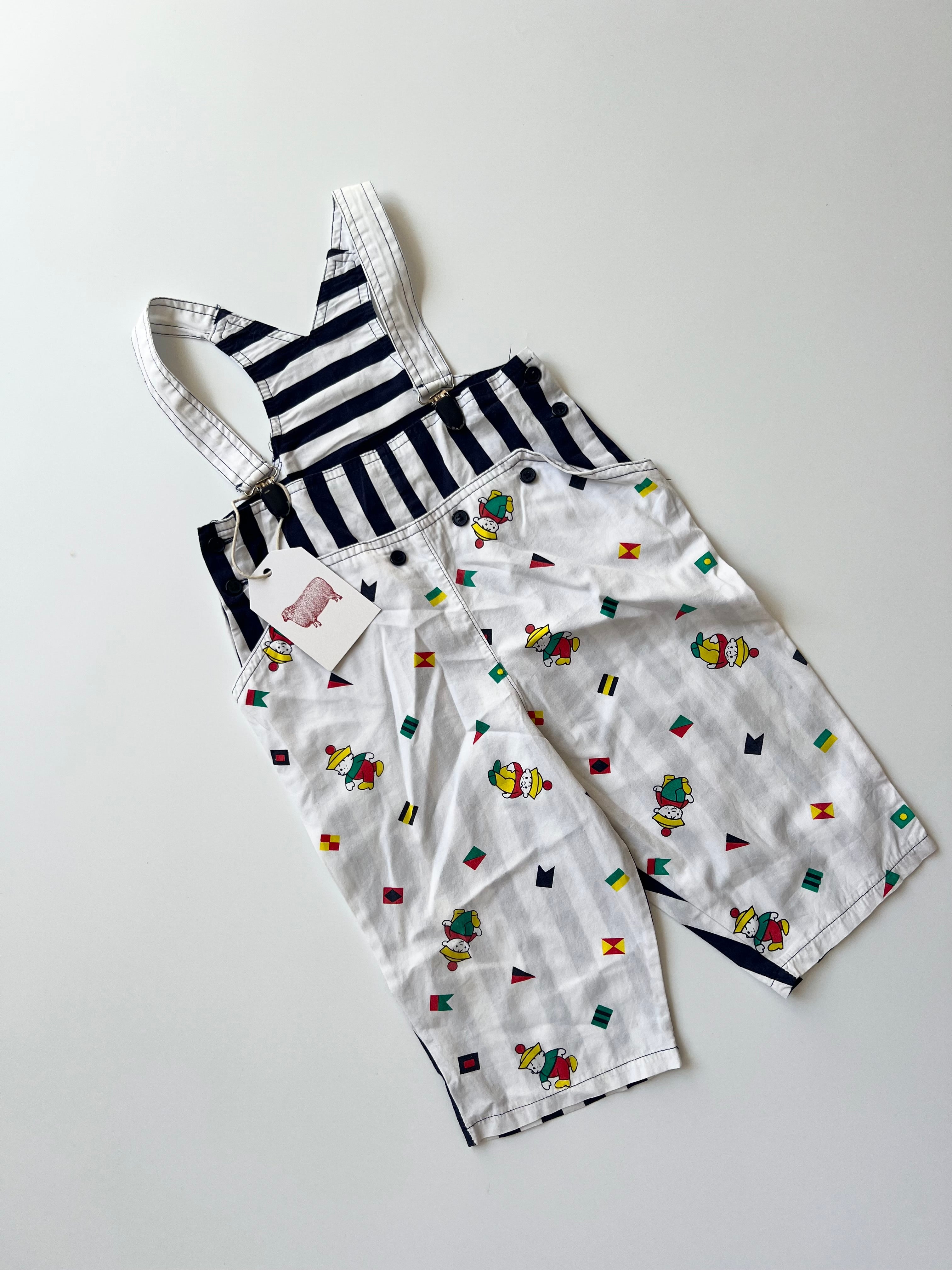 Vintage Sailor Dungarees 18-24 Months