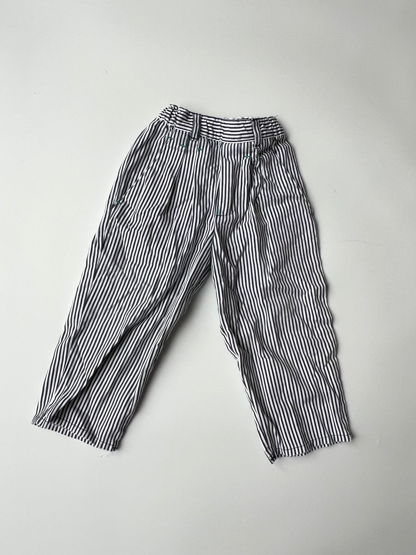 Vintage BHS Blue and White Striped Trousers 2-3 years