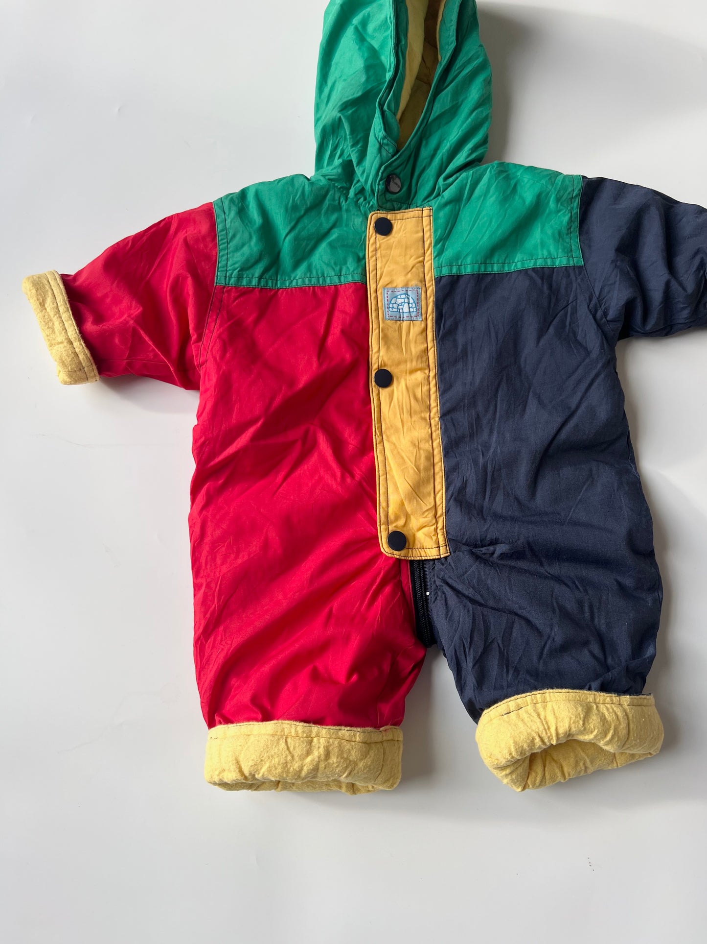 Vintage Colour-Block Snowsuit 3-6 months