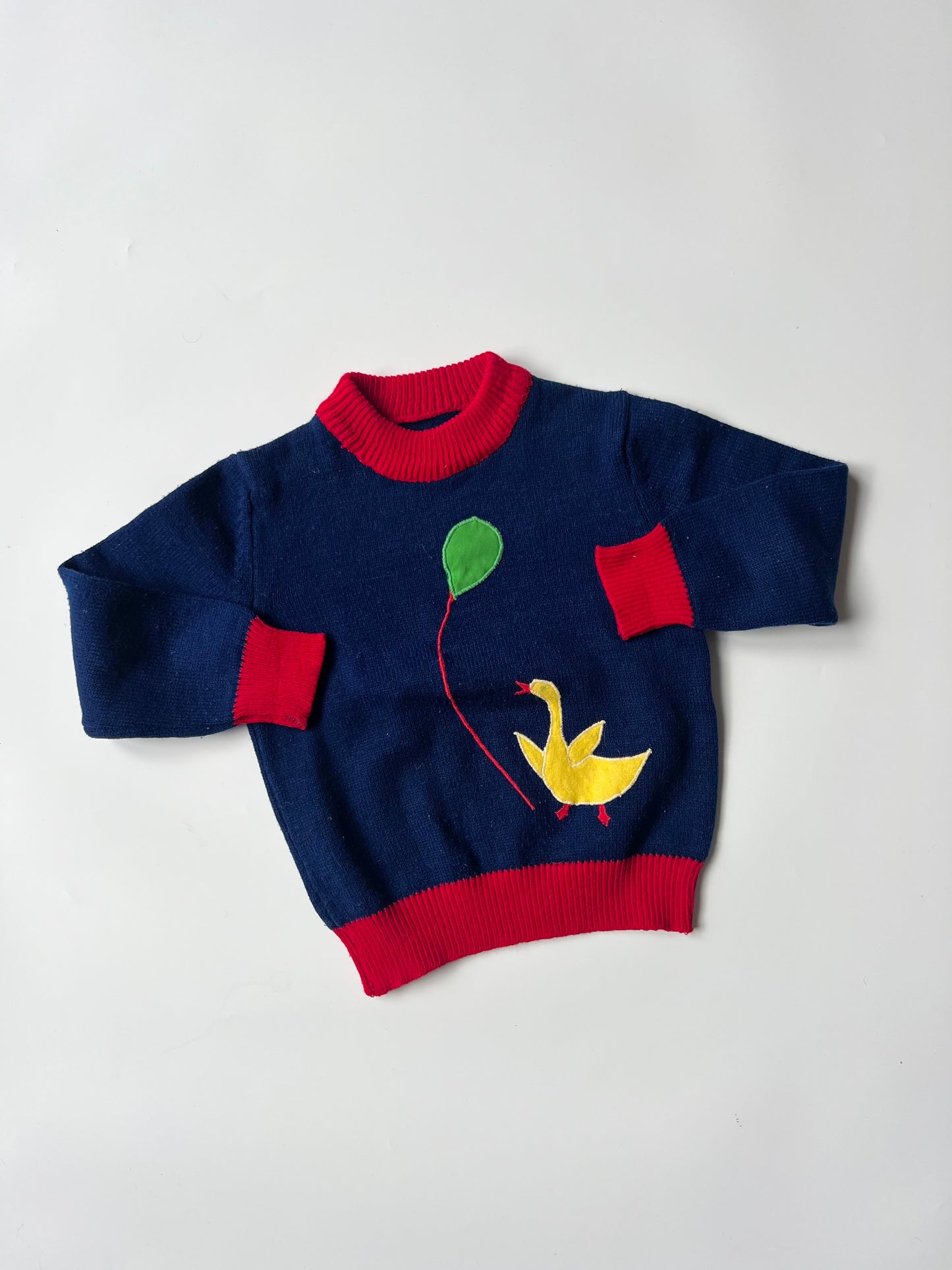 Vintage Colour-Block Jumper 2-3 Years