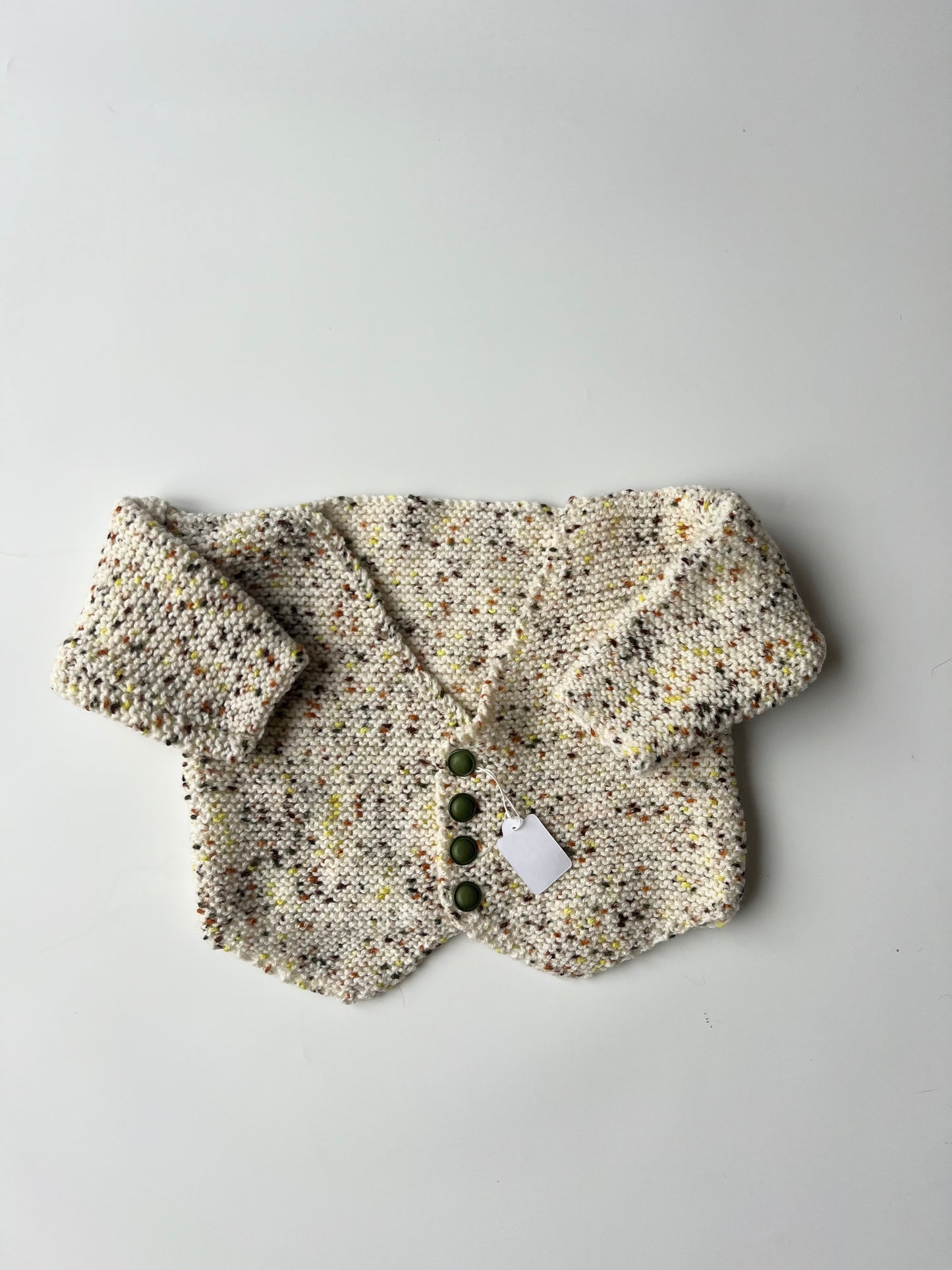Hand Knitted Cream Fleck Cardigan 18 Months
