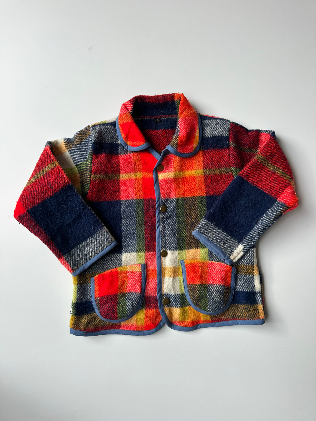 Upcycled Blanket Jacket 4-5 Years