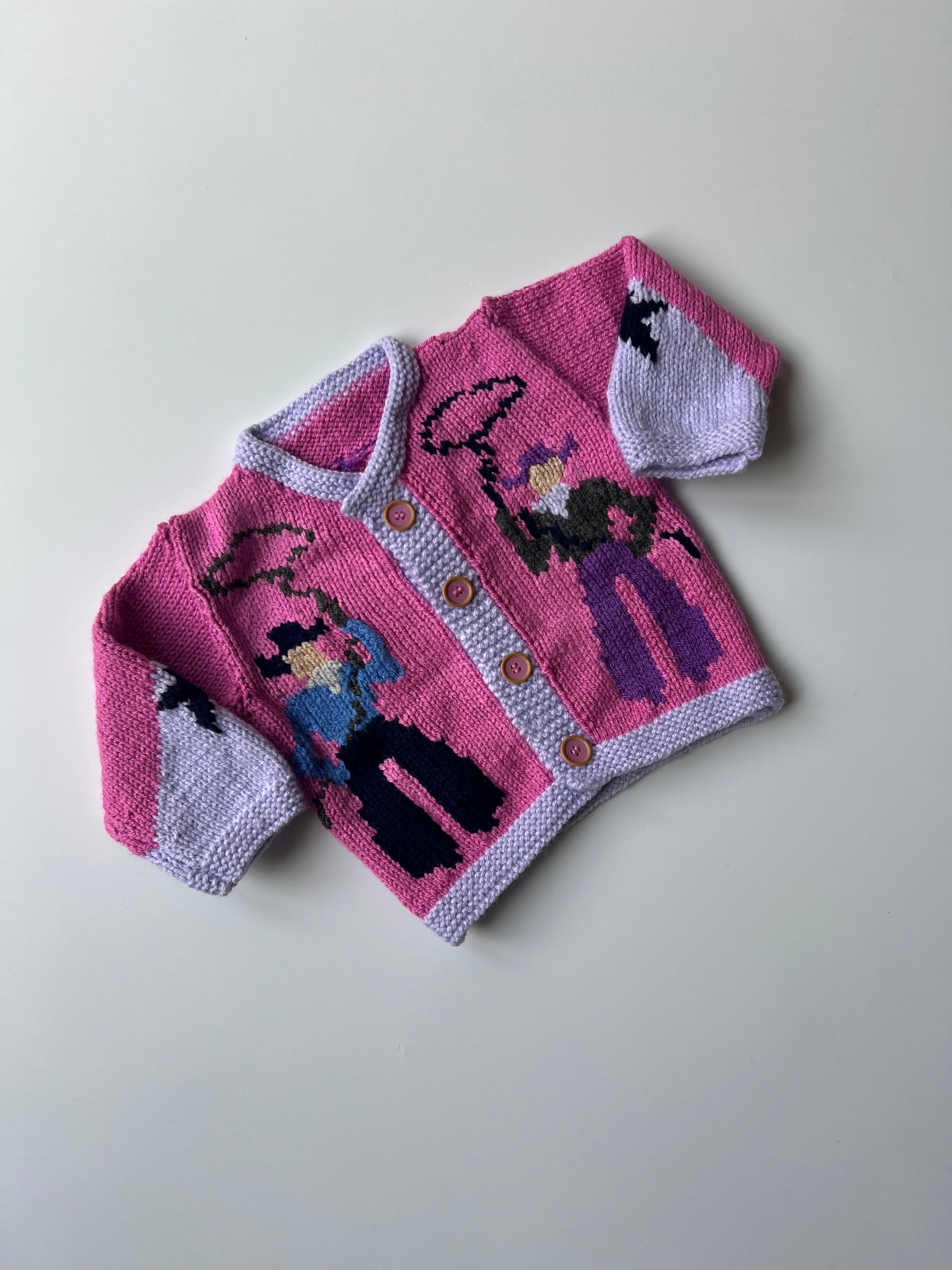 Hand-Knitted Cowboy Cardigan 2-4 Years