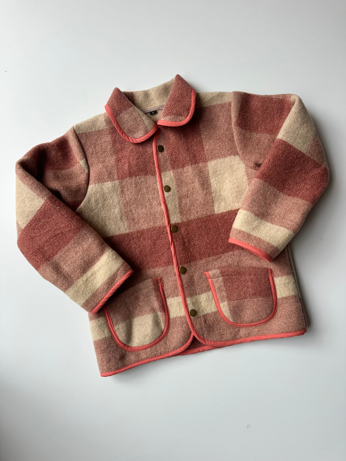 Upcycled Wool Blanket Jacket 7-9 Years