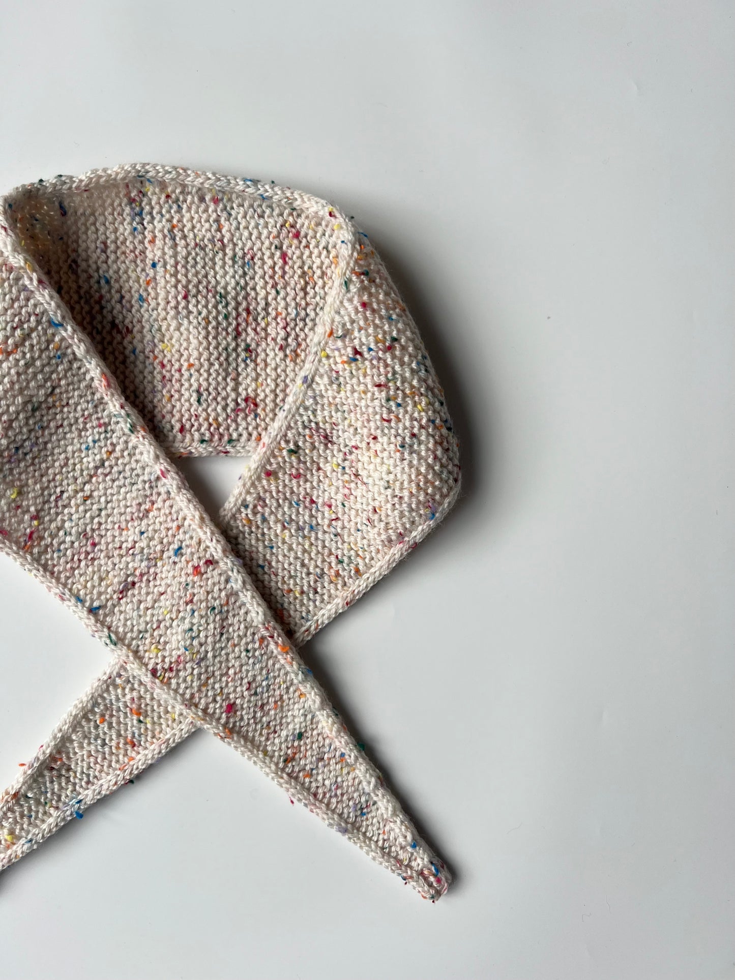 Hand Knitted Cream Confetti Fleck Sophie Scarf - Adult or Child