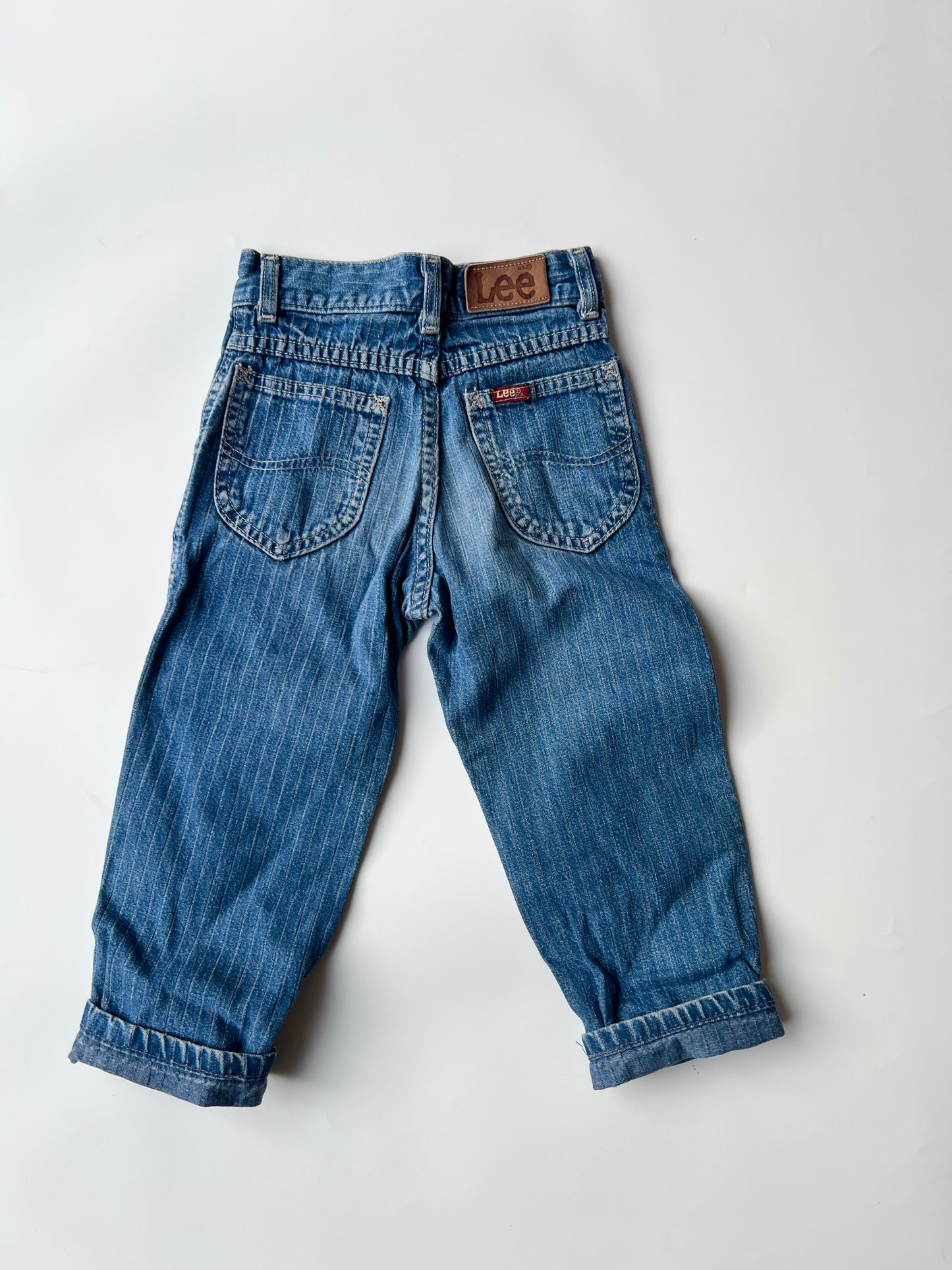 Vintage Kids Lee Denim Striped Jeans 3 Years