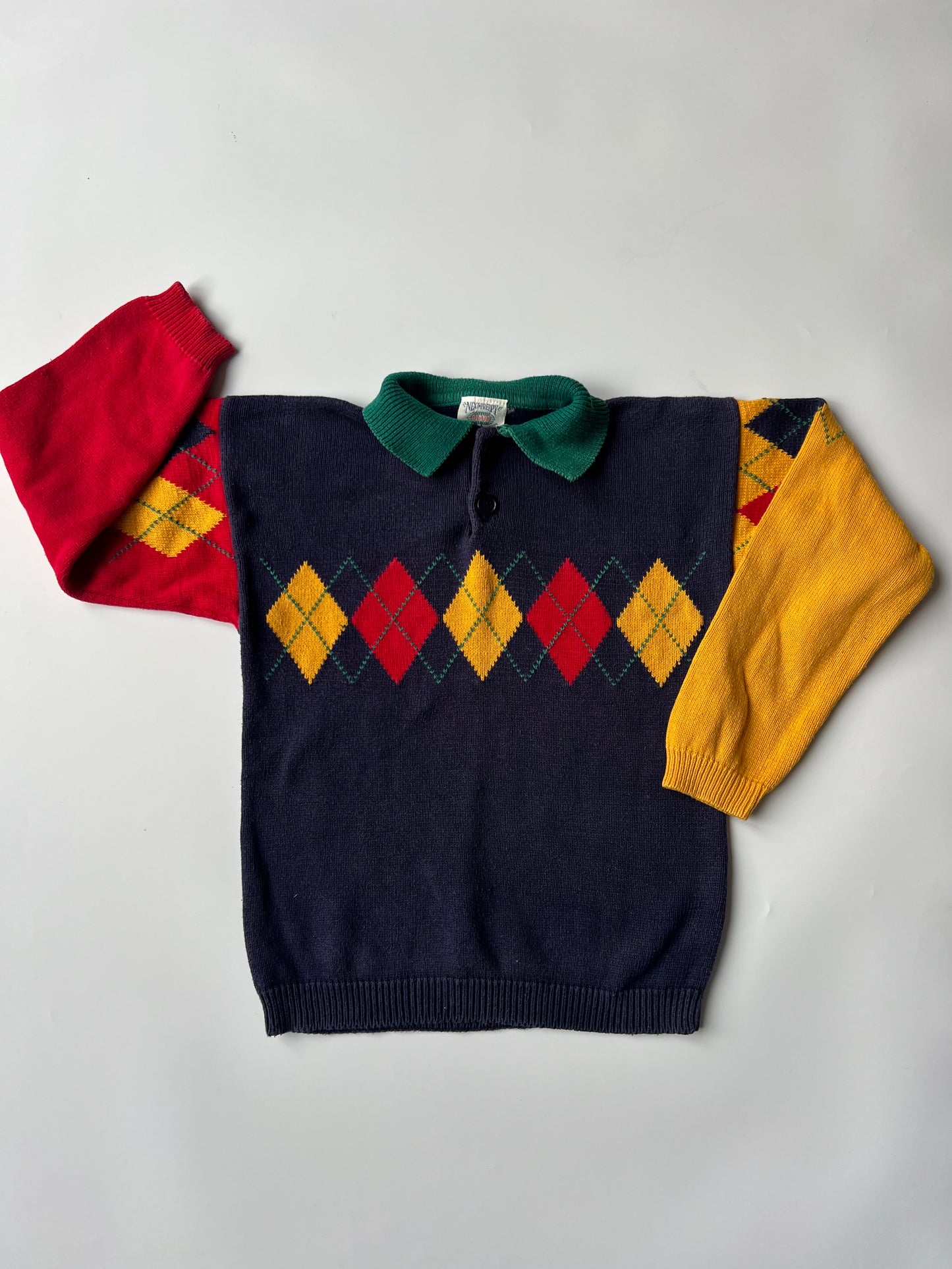 Vintage Next ColourBlock Sweatshirt 7-8 Years