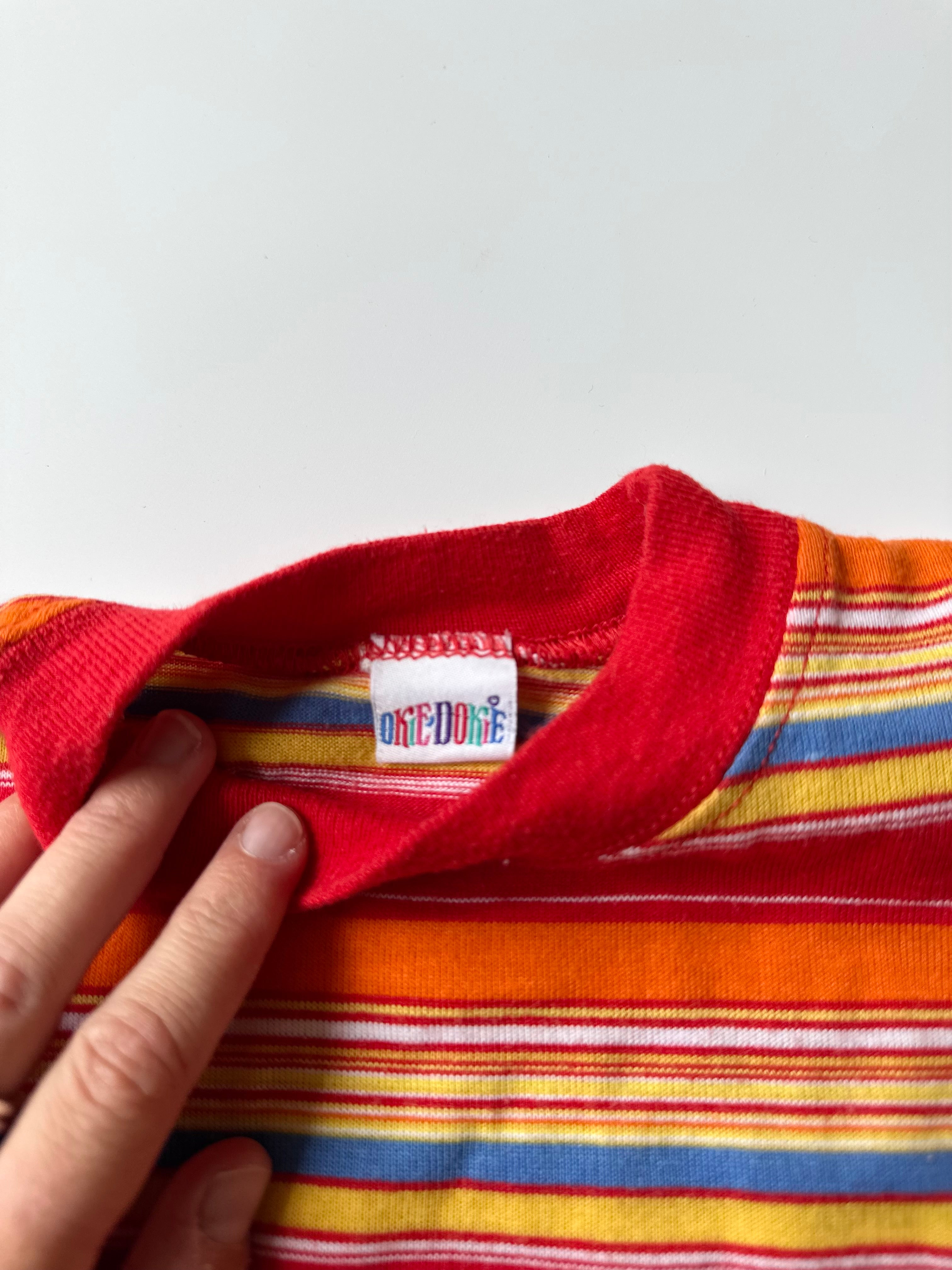 Vintage Rainbow Striped T-Shirt 6-12 Months