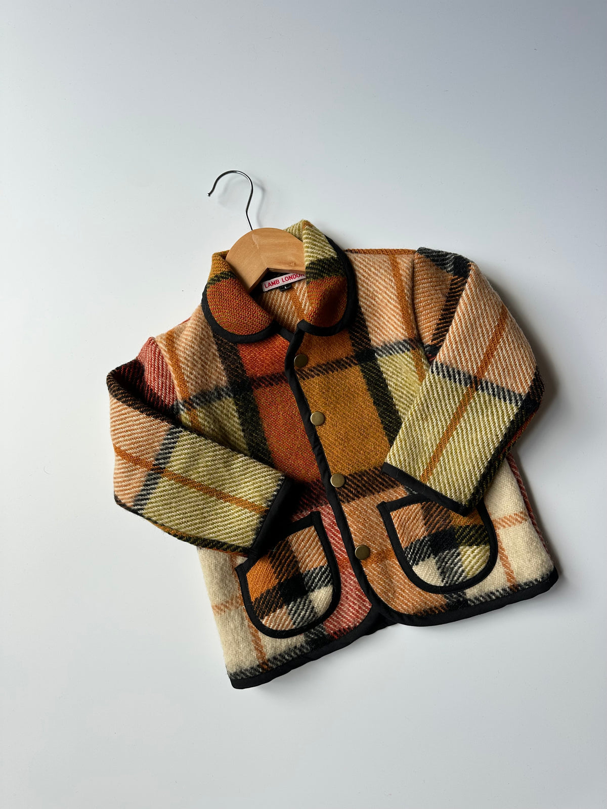 Upcycyled Wool Blanket Jacket 1-2 Years