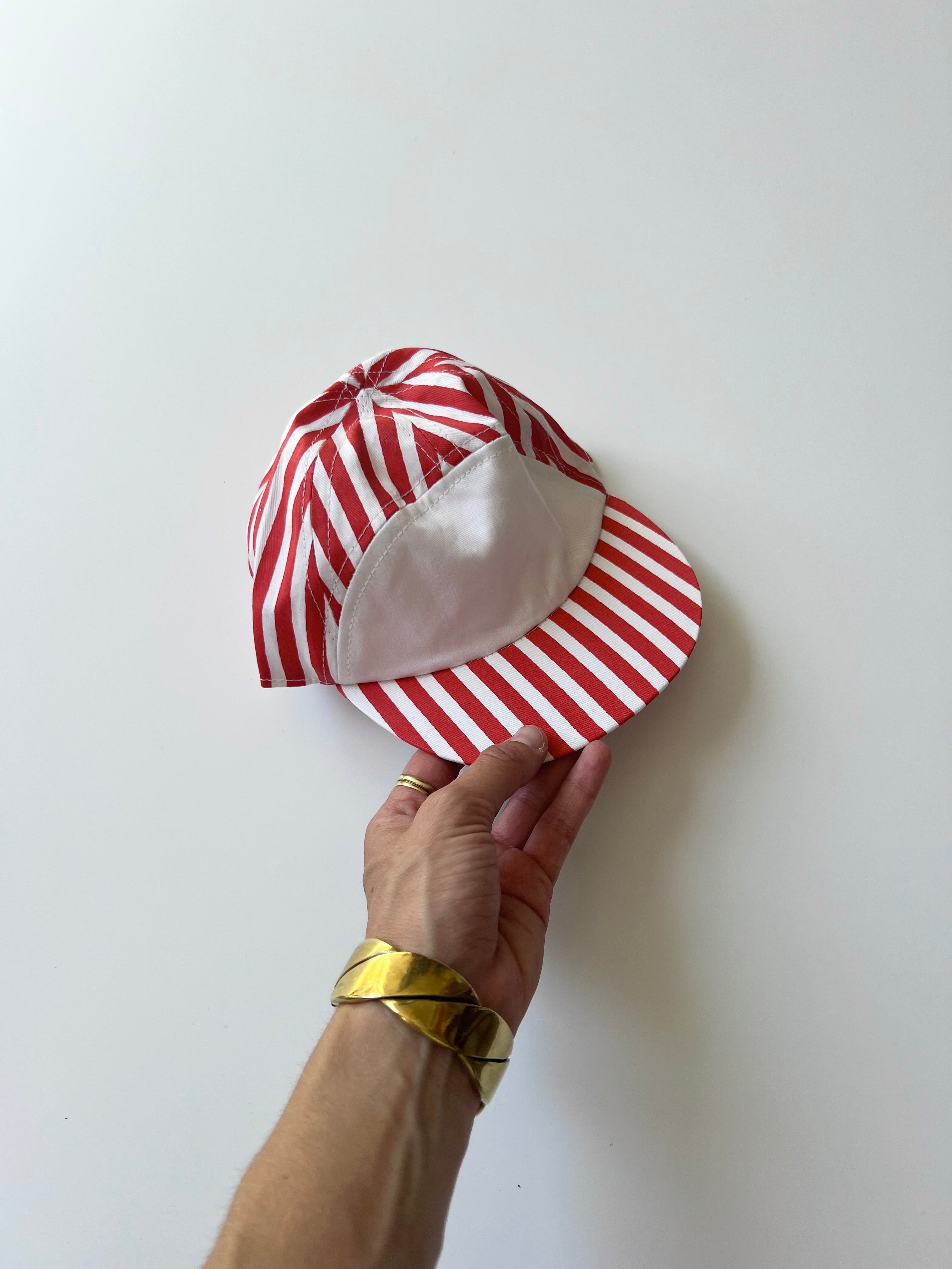 Vintage Candy Stripe Red Cap 1-2 Years