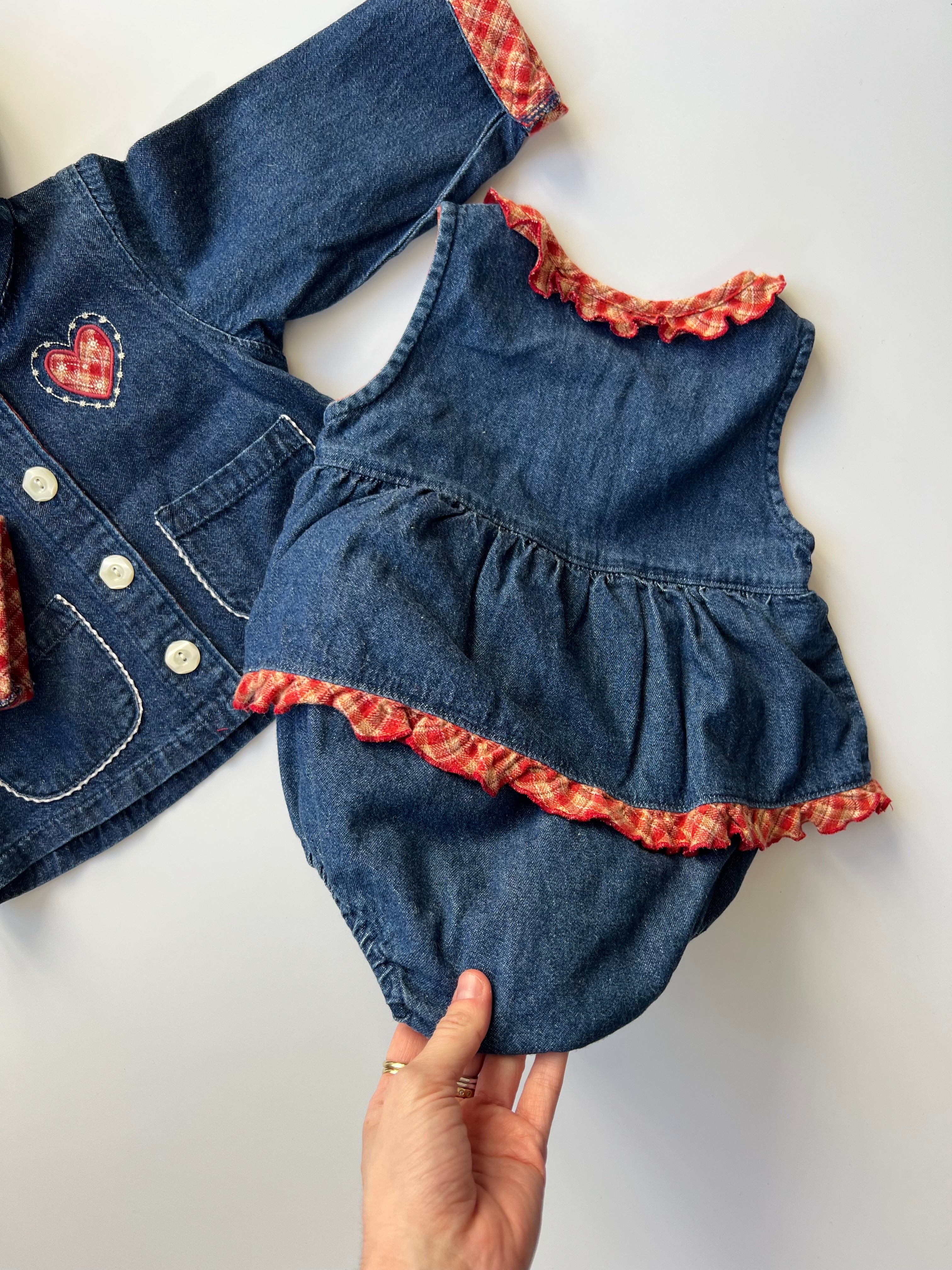 Vintage Petit Angelina Romper & Jacket Set 9-12 Months