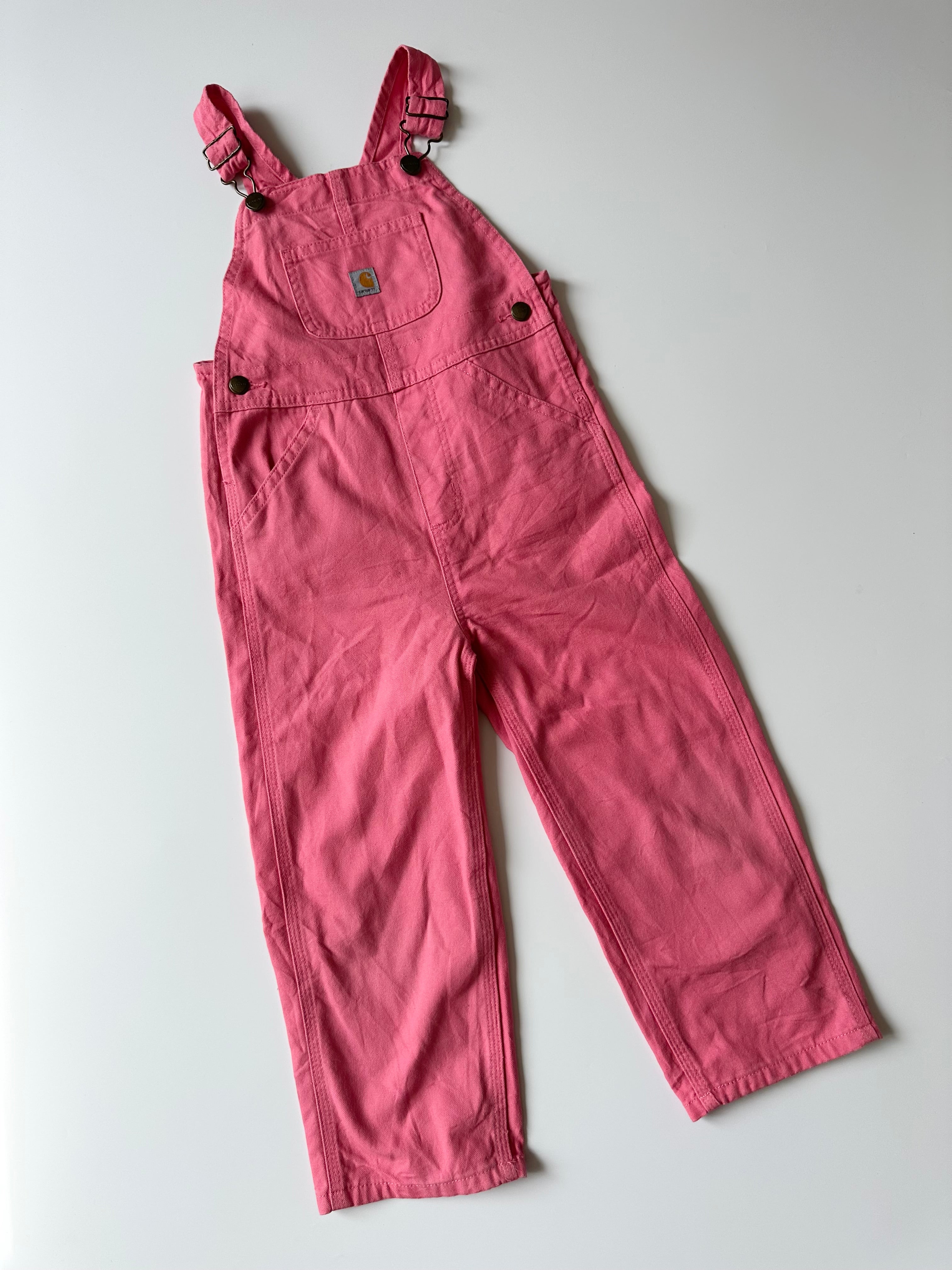 Carhartt Bright Pink Dungarees 4 Years