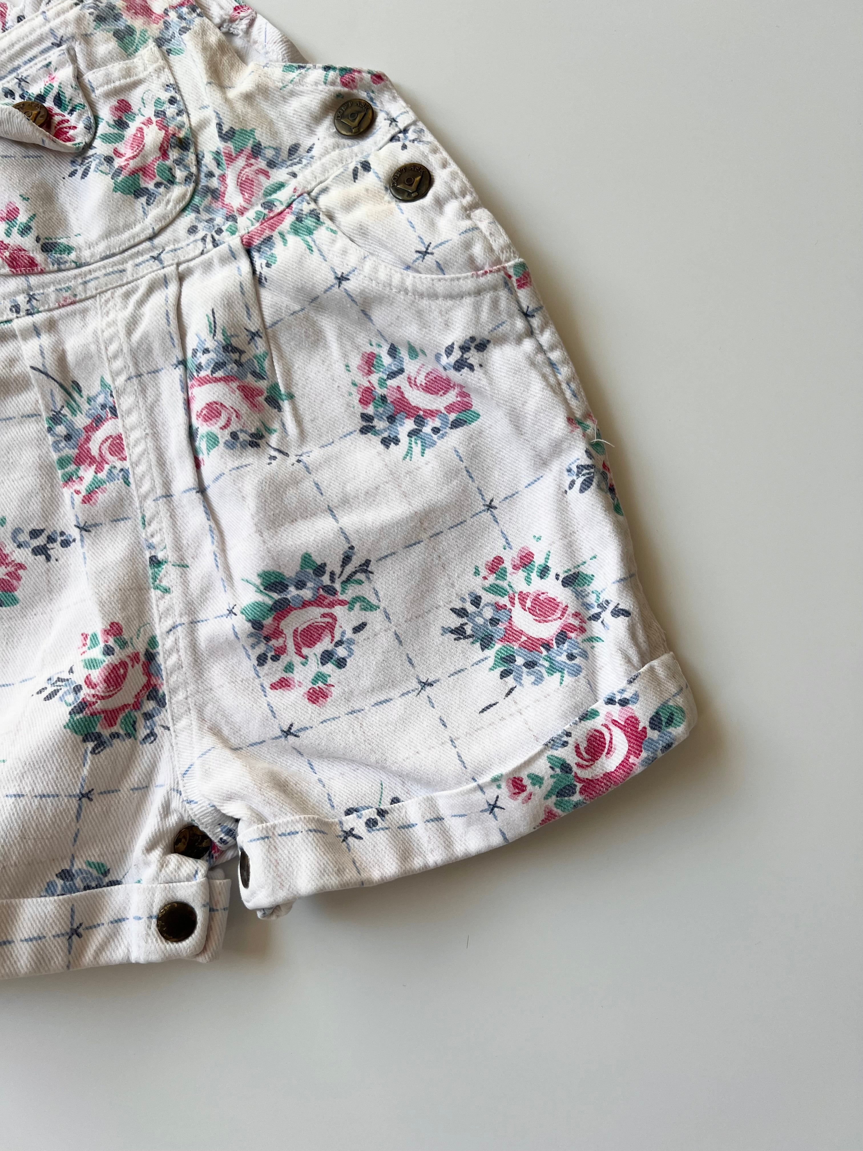 Vintage Floral Kid’s Shorteralls 2 Years