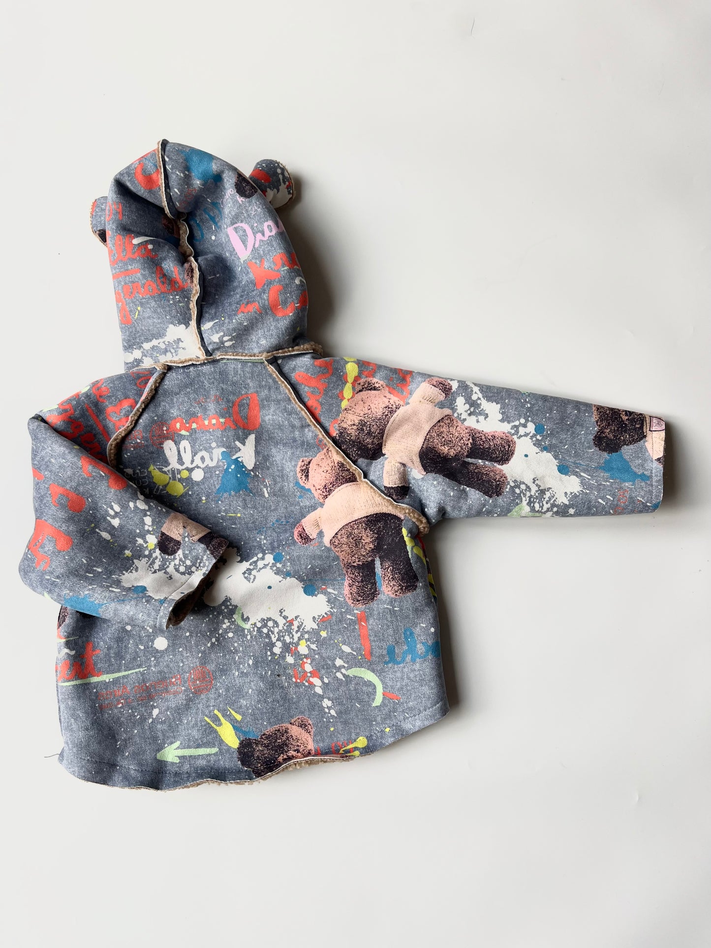 Preloved Cosy Retro Print Jacket 1-2 Years