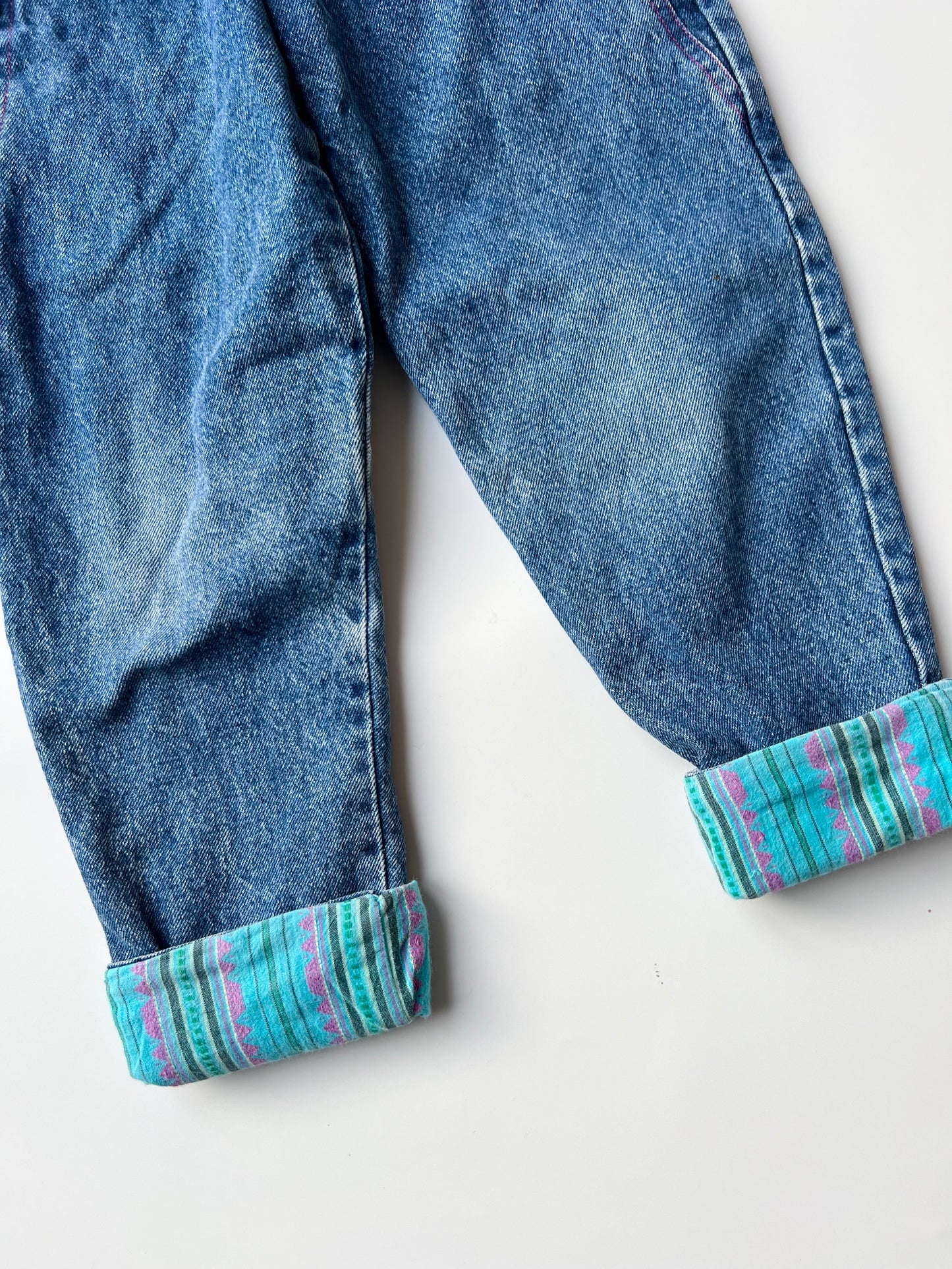 Vintage Kids Brawlers Denim Dungarees 4 Years