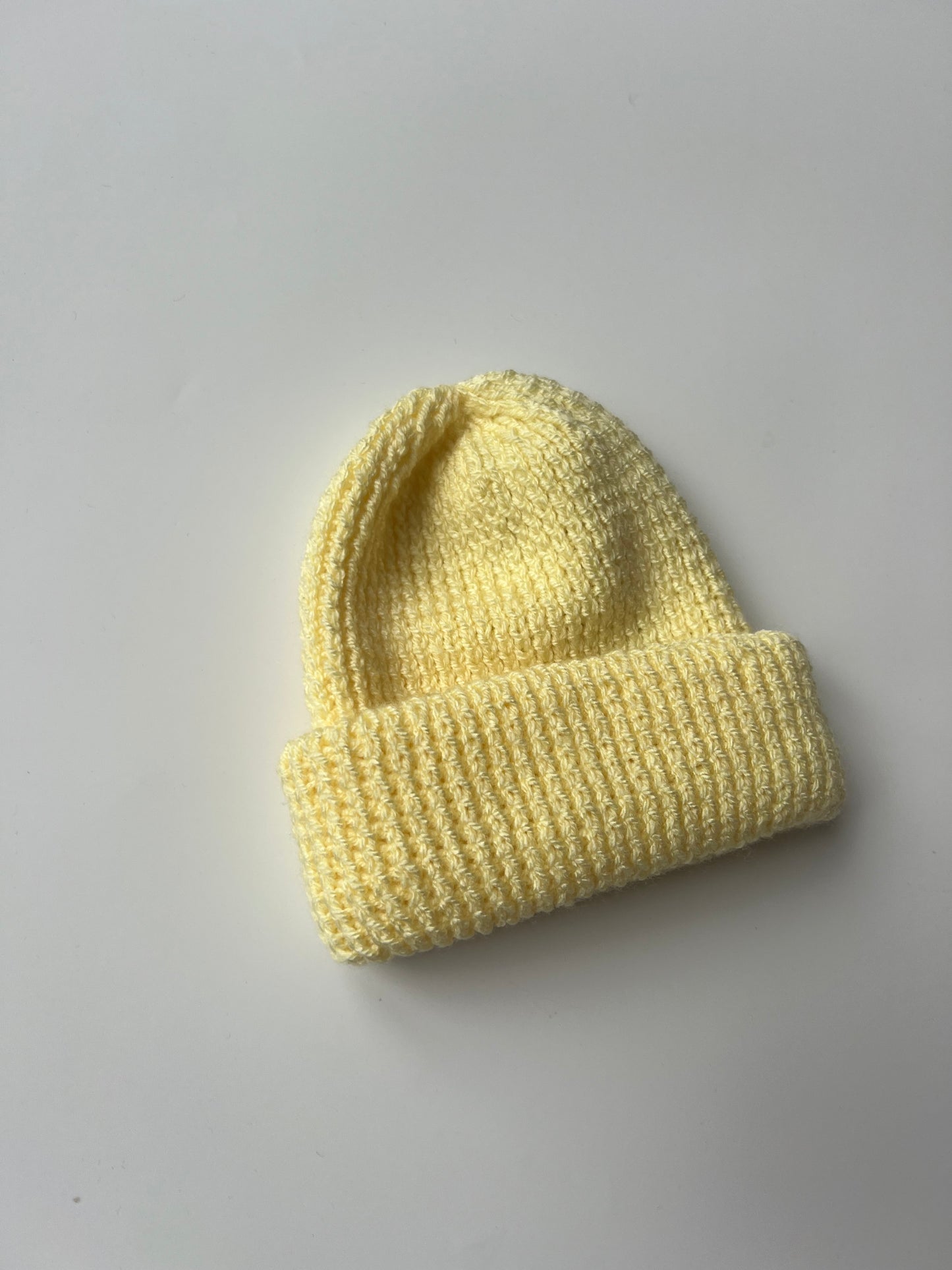Hand Knitted Cream Fisherman Beanie 2-4 Years