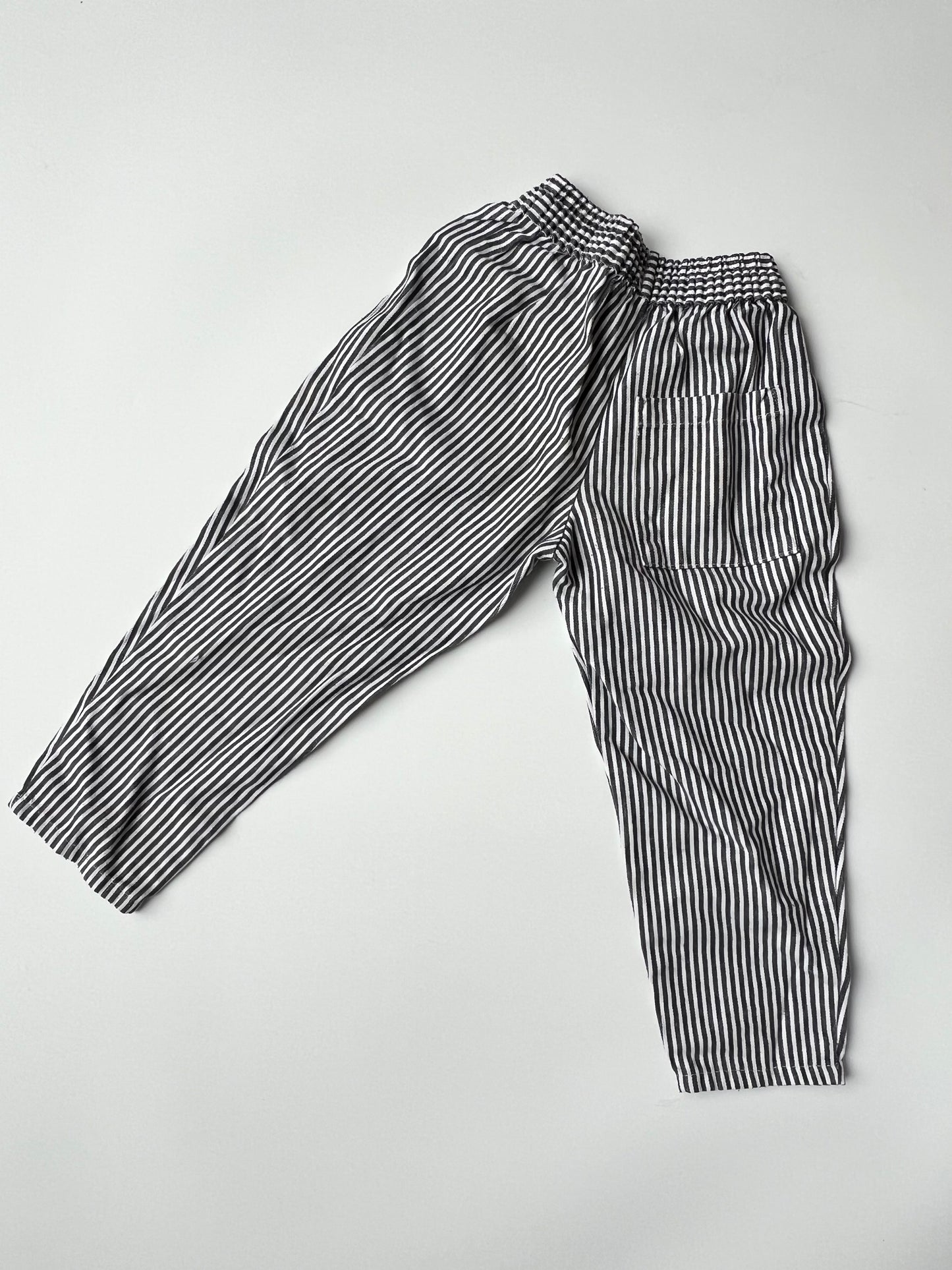 Vintage Kids Black and White Striped Trousers 2-3 years